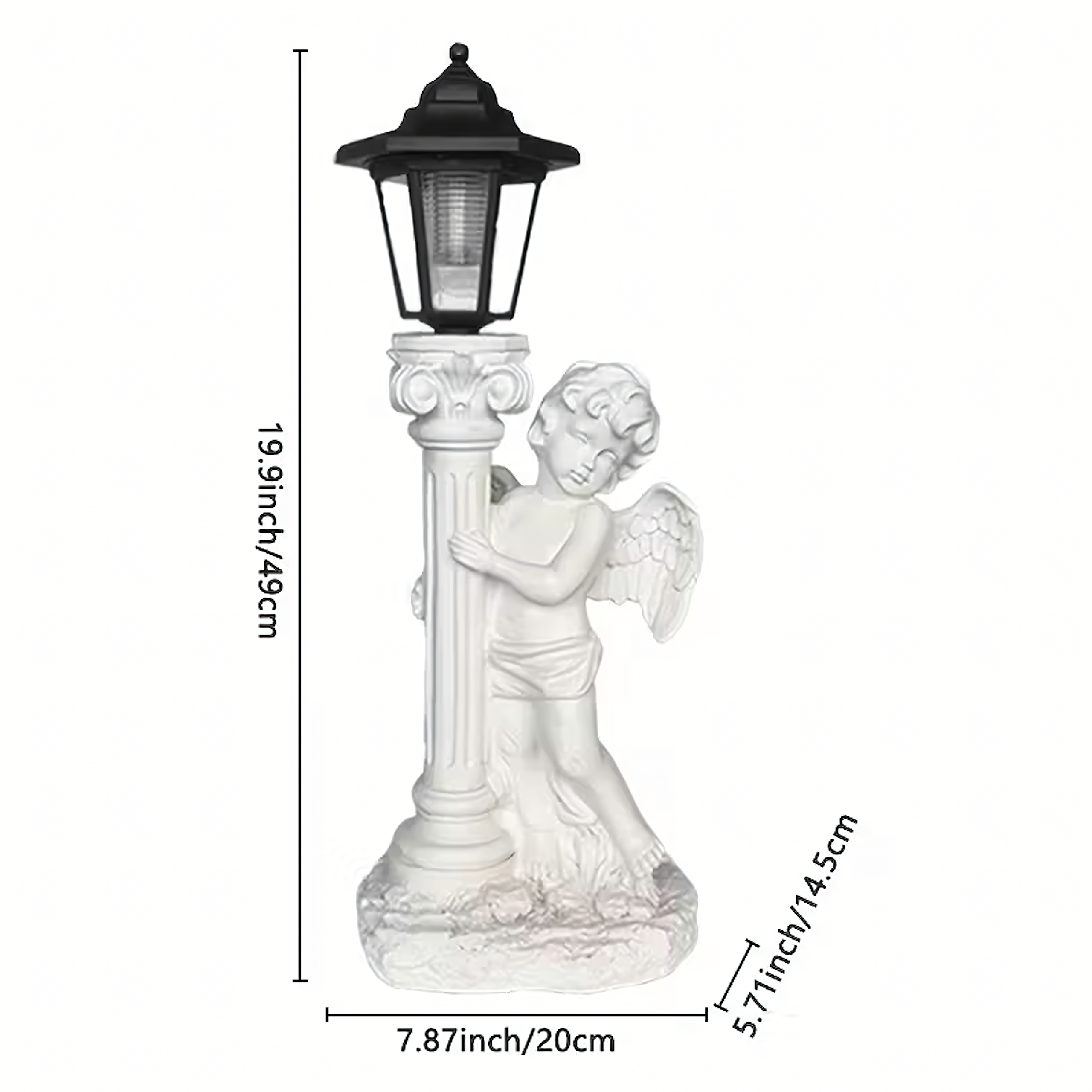 96x Solar LED Angel Figurine Candle Holder Decoration 49cm
