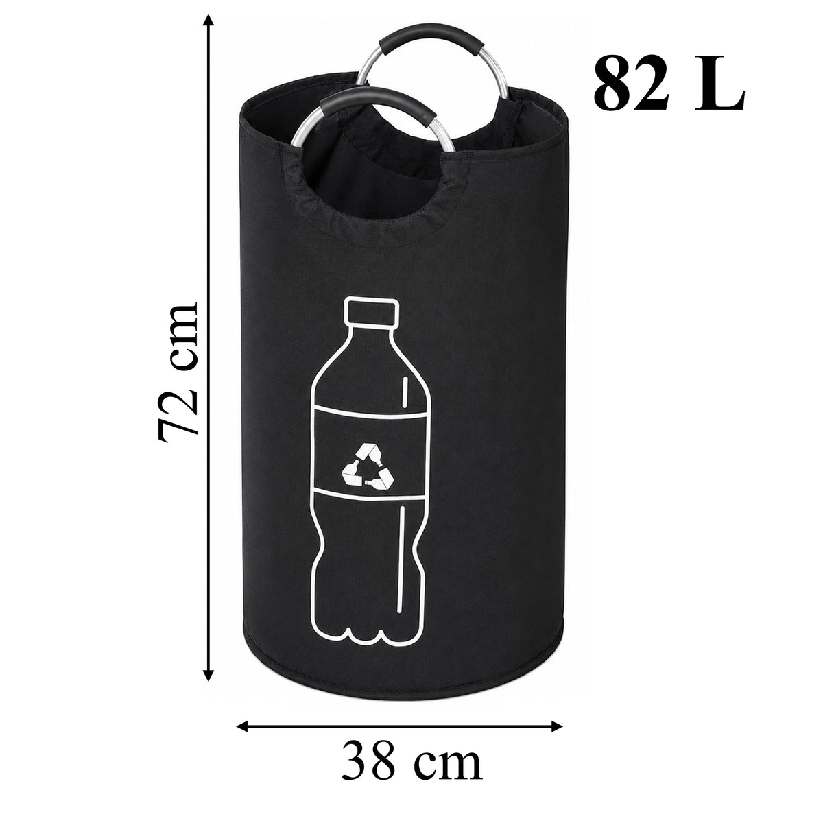 XXL sorteerimis- ja tagastuskott pudelitele ja purkidele sangadega 82 l RC-K-2795