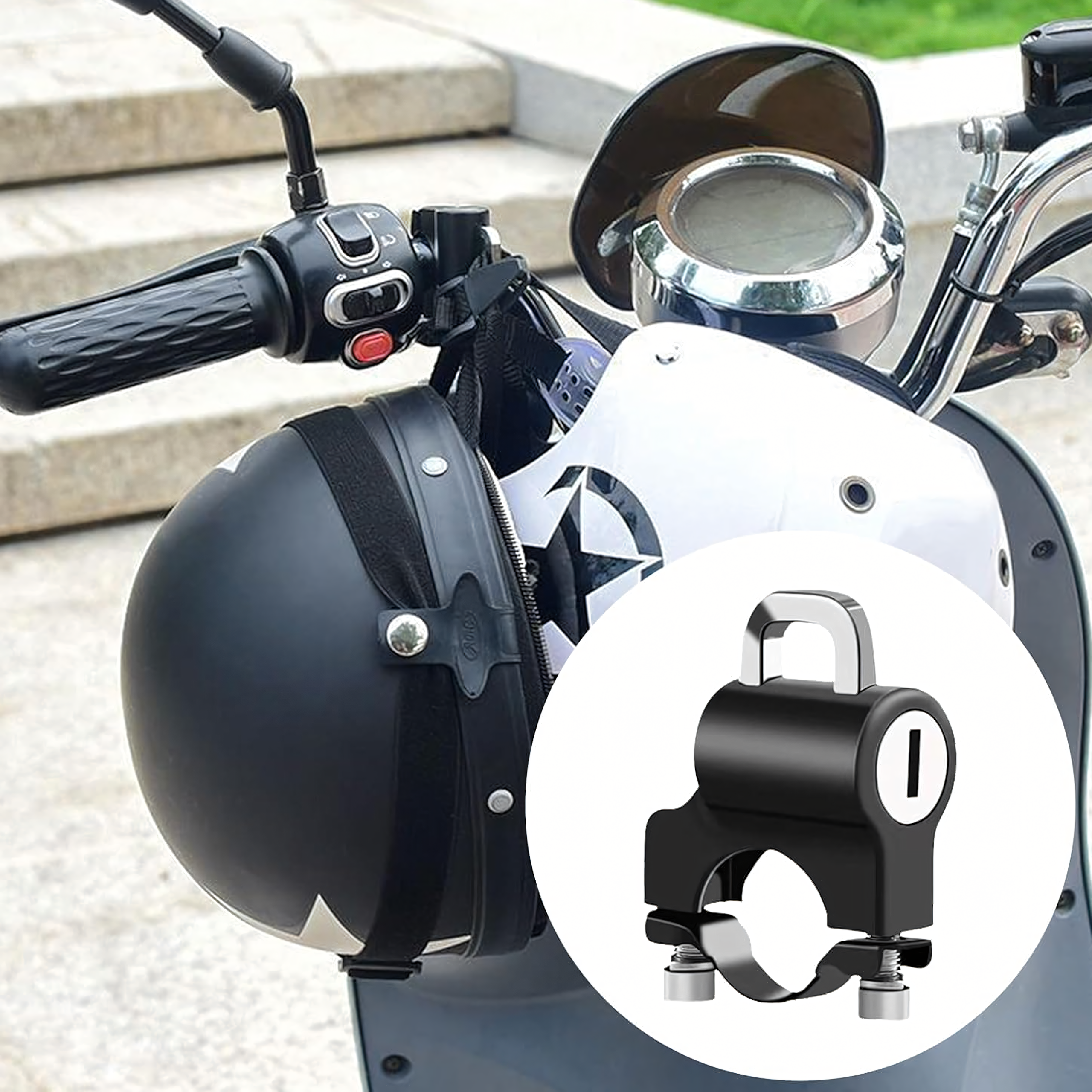 Mootorratta kiivrilukk vargusevastane turvaline 20-24mm