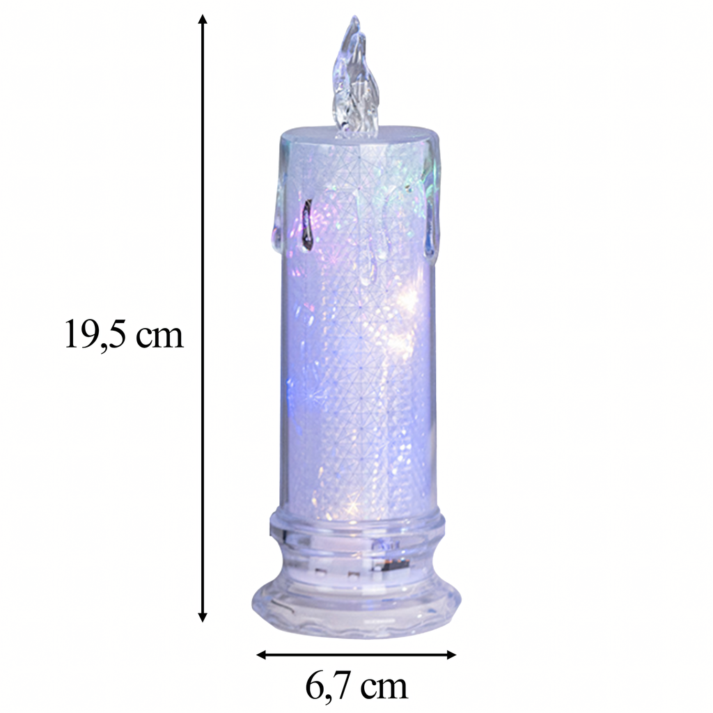 Sädelev patareitoitega LED-küünla sisu 19,5 cm RC-K-1837