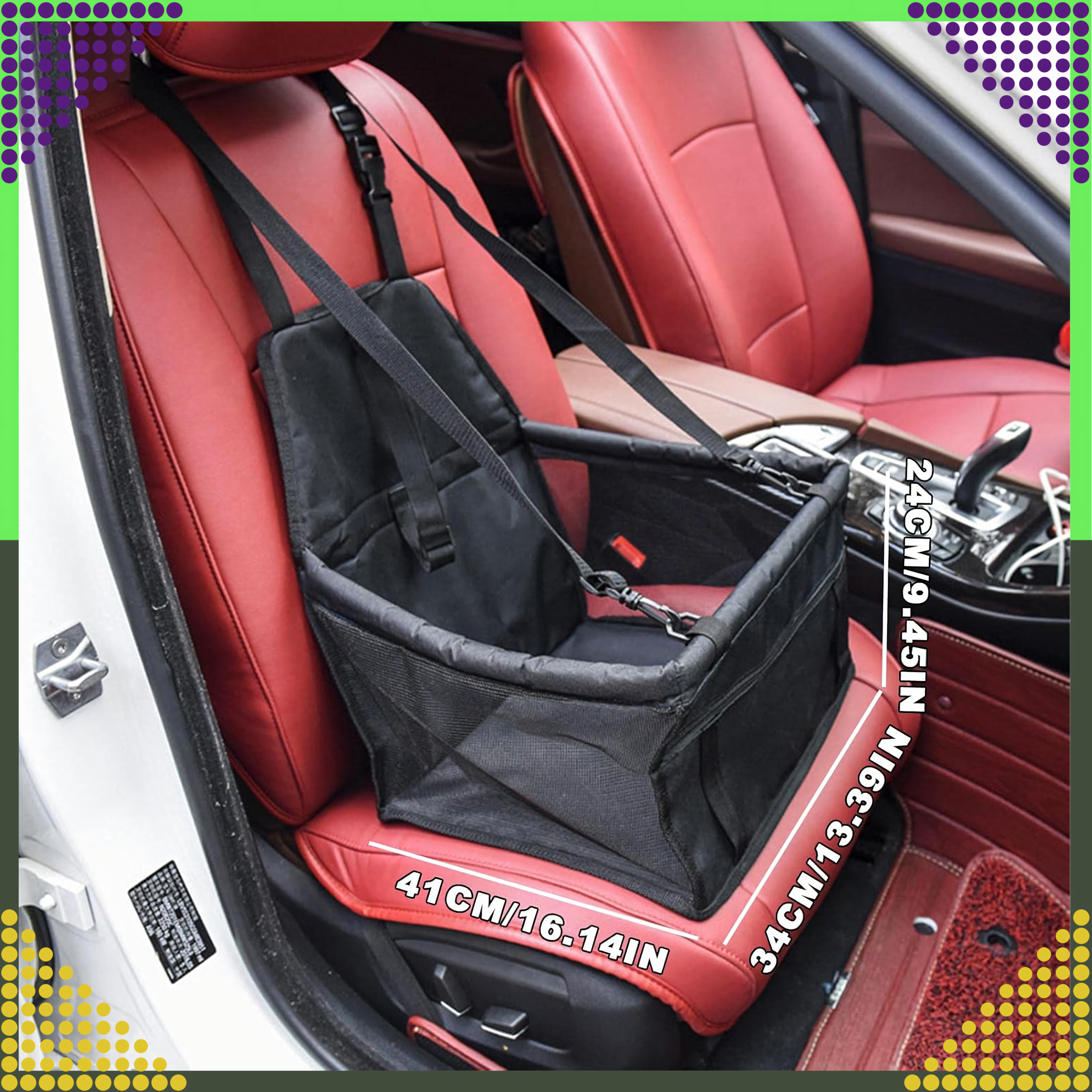 Koera ja kassi kandekott autoistmele, autoistme matt