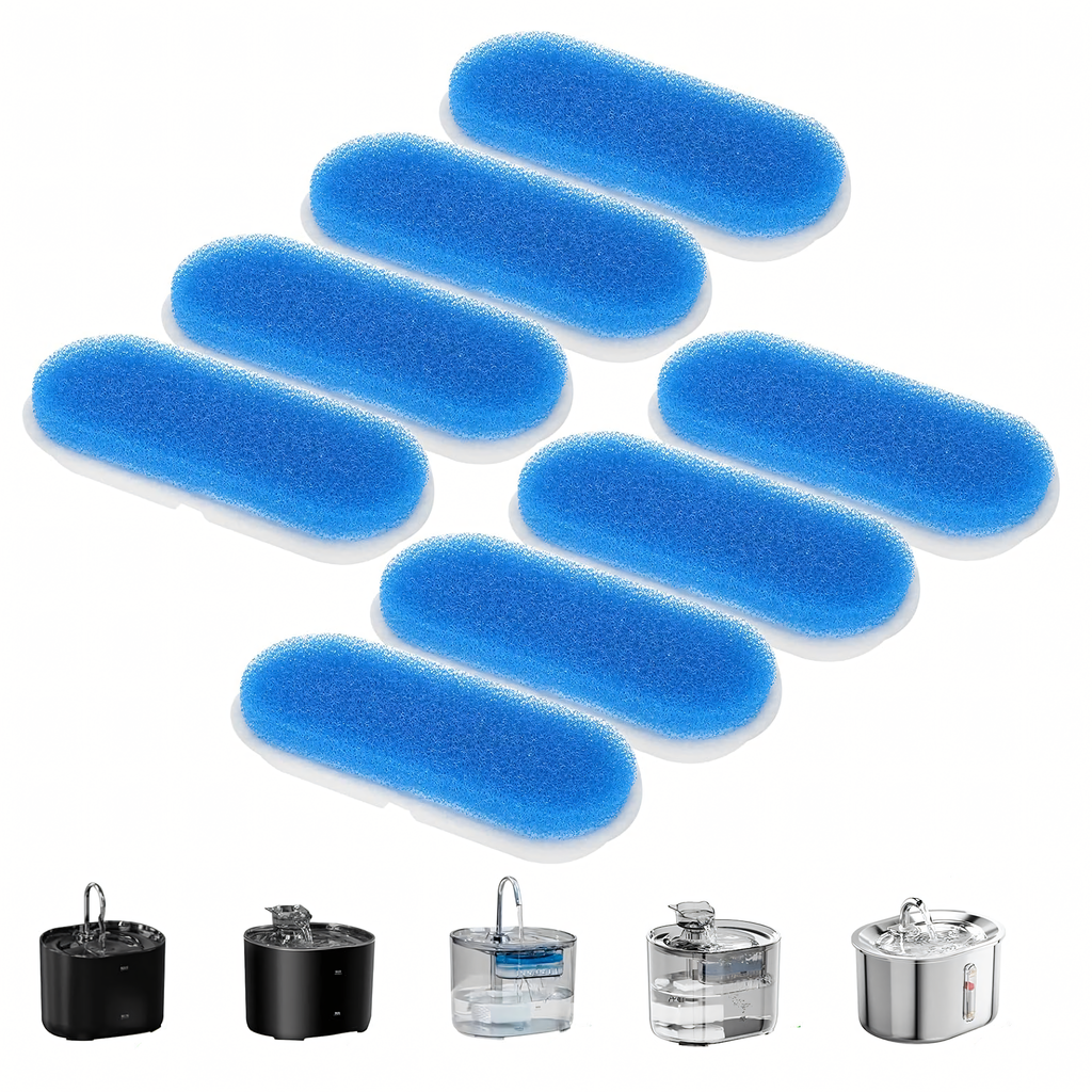 Replacement Filter Set for Dog and Cat Drinking Fountain 8 pcs