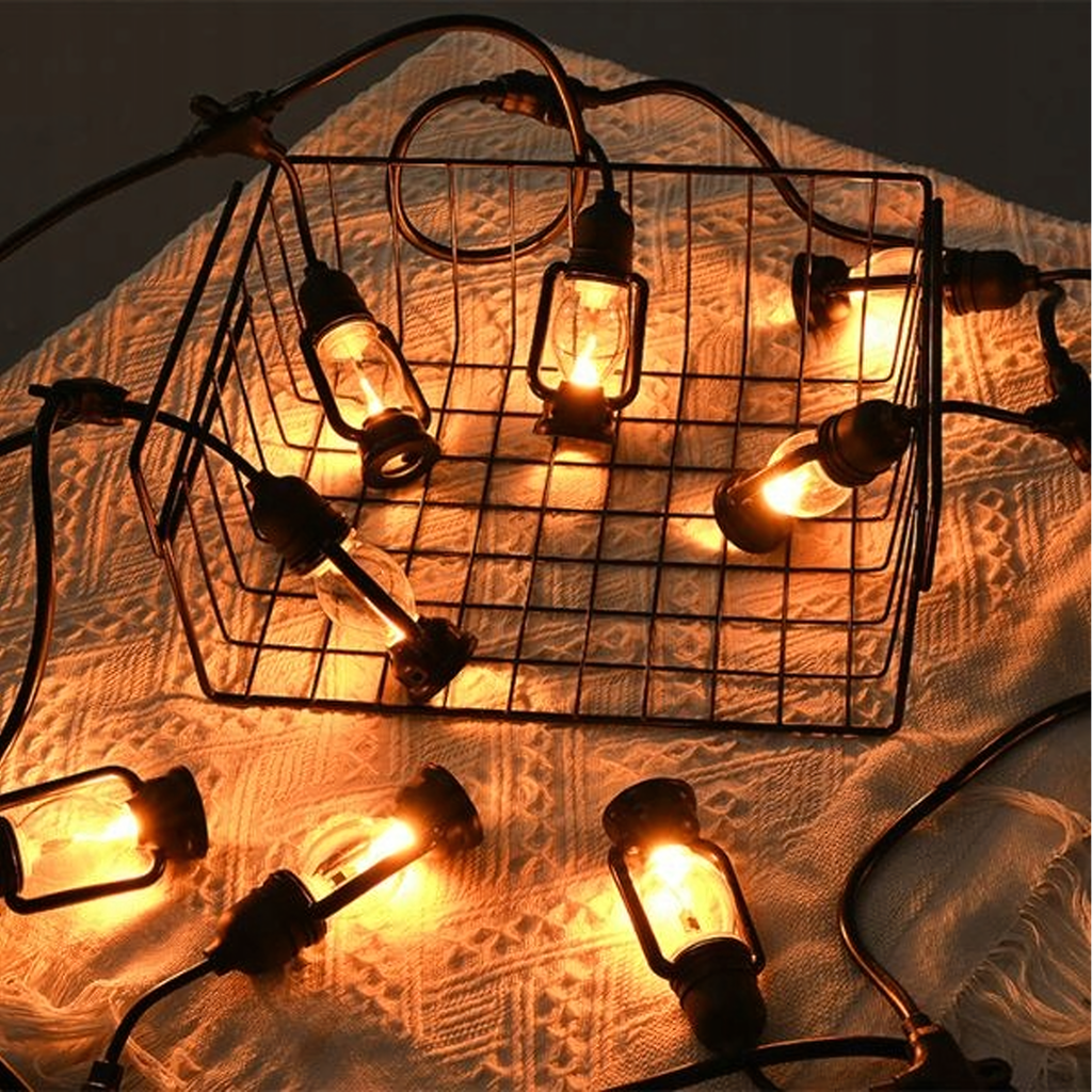 LED Decorative Light Garland 10 pcs Lanterns 10cm 5m