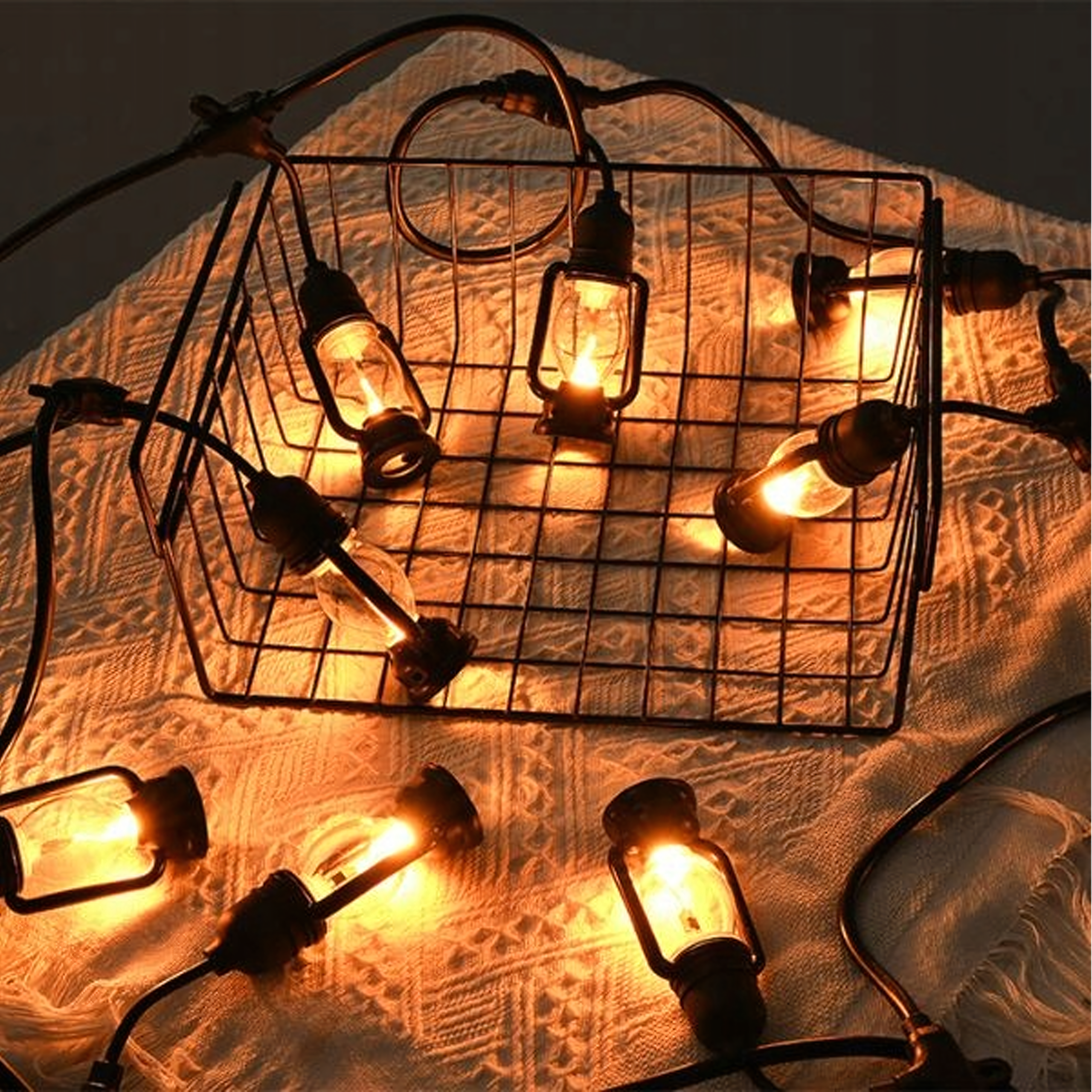 LED Decorative Light Garland 10 pcs Lanterns 10cm 5m