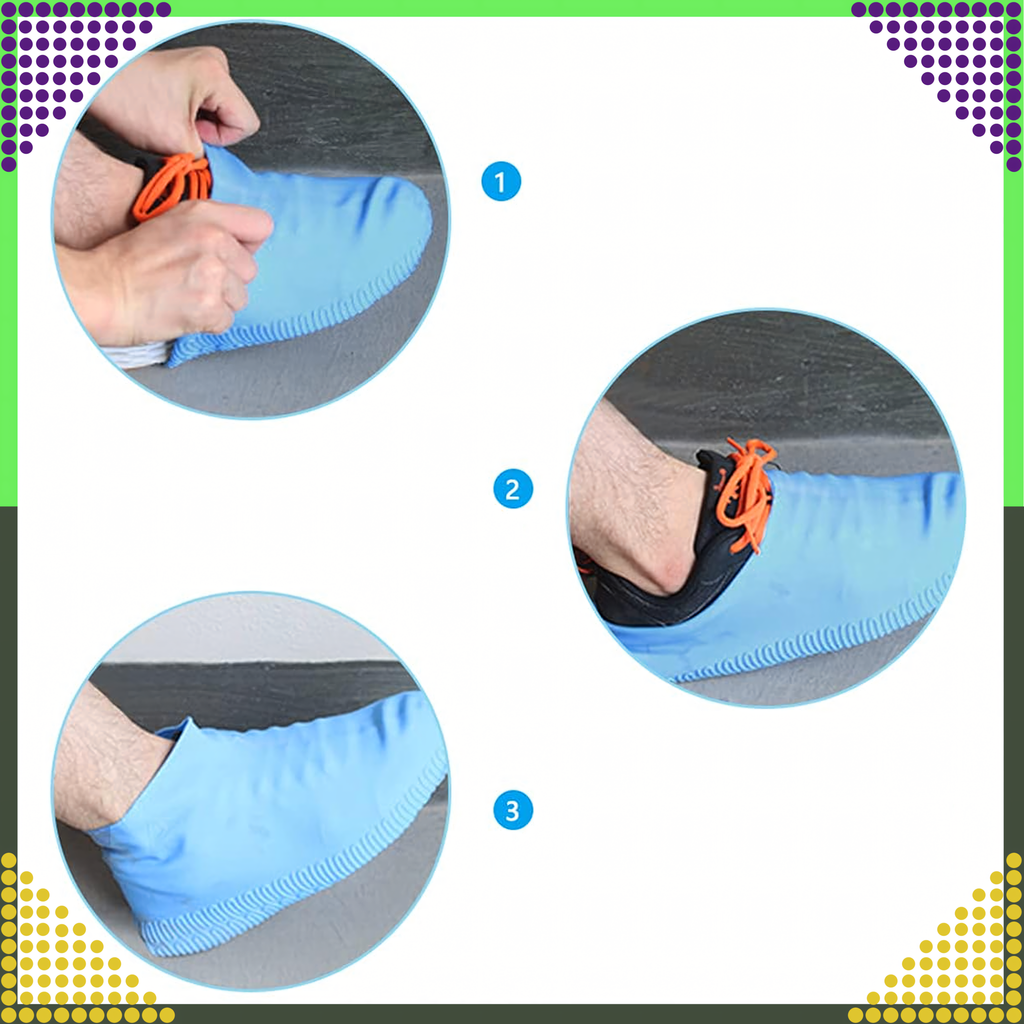 Waterproof Protectors Rain Shoe Covers Anti-Slip Wellington Boots M