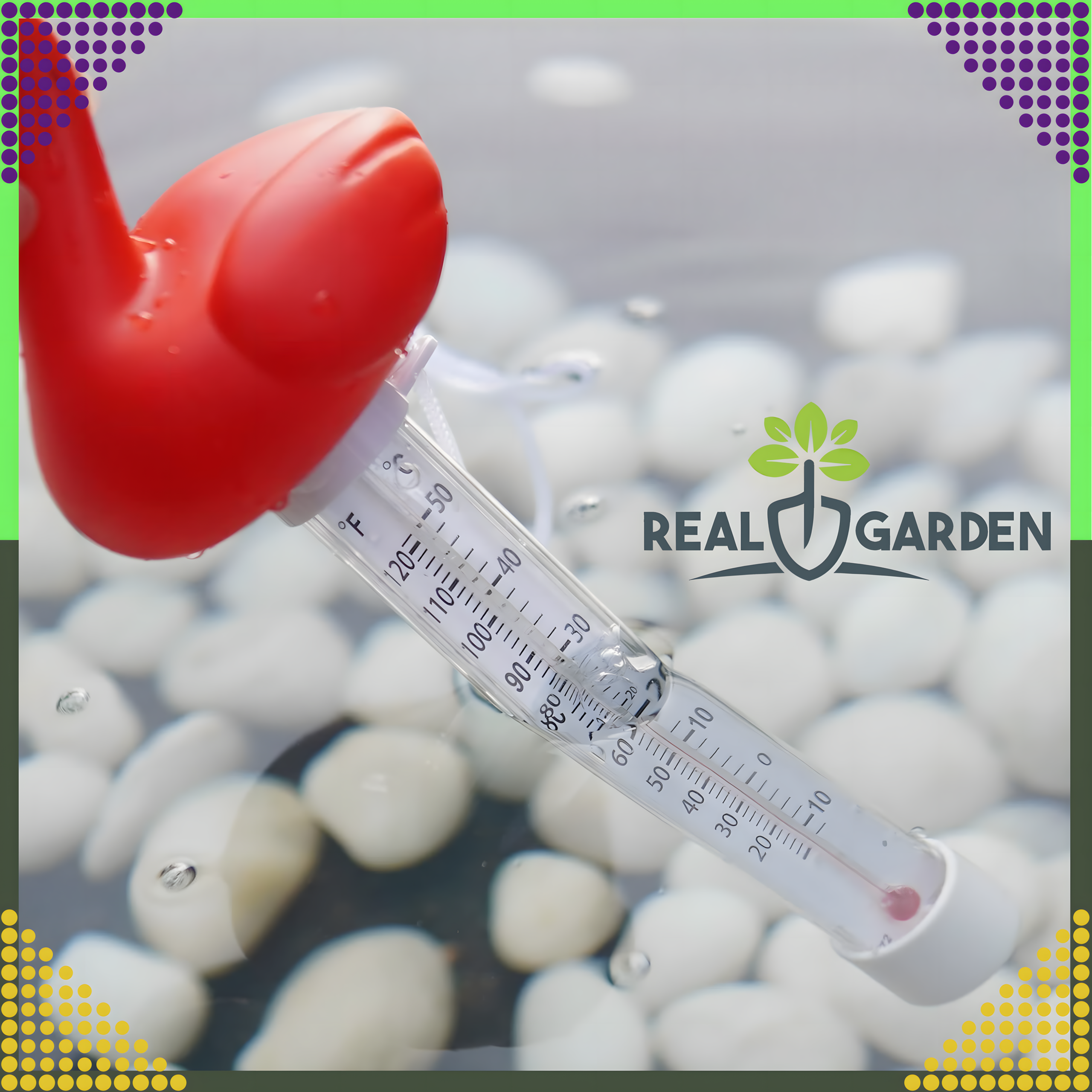 Ujuv basseinitermomeeter spaa ja basseini vee temperatuuri mõõtmiseks, flamingo, nööriga