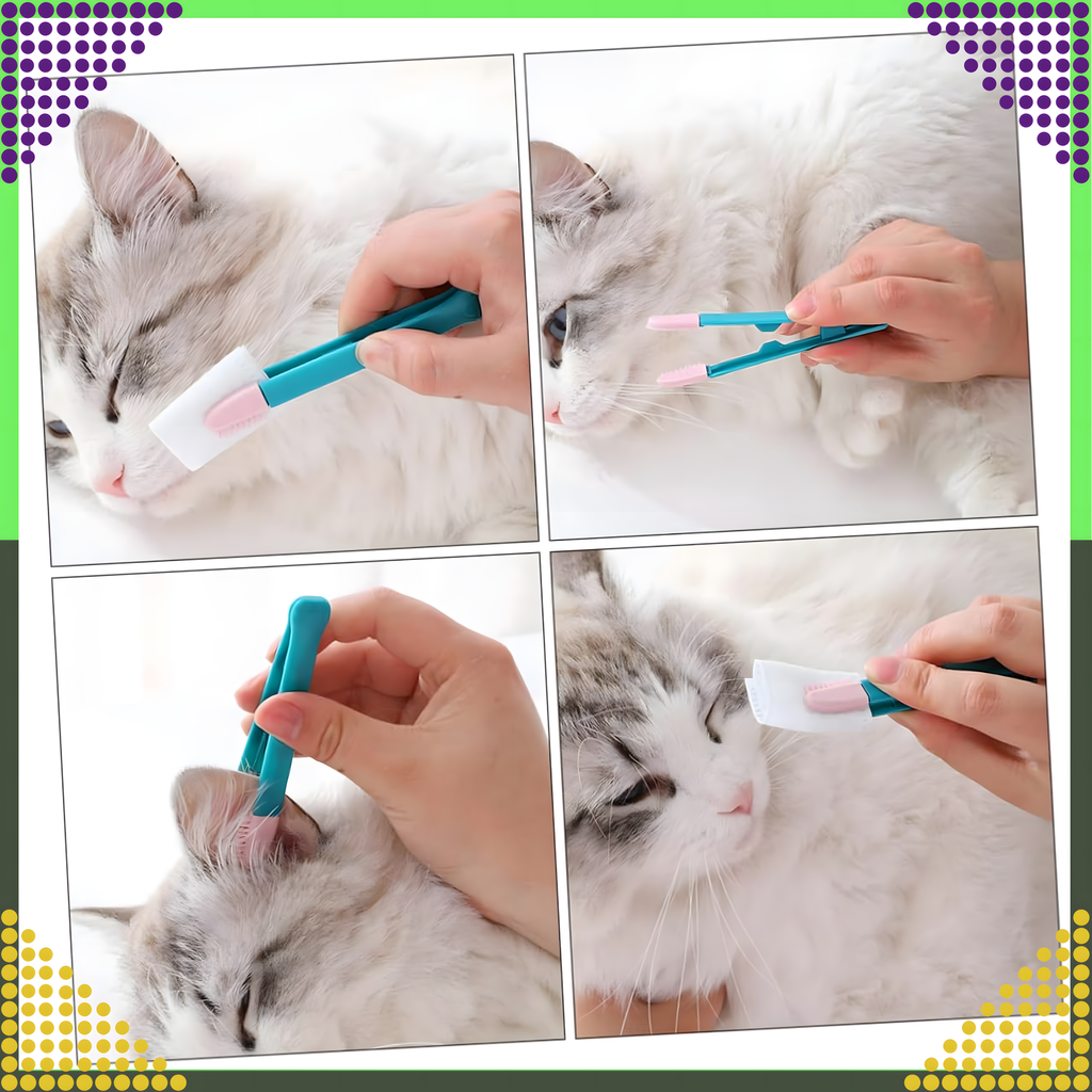 Lemmiklooma silmade hoolduskamm mädaste eritiste ja pisarate eemaldamiseks koertele ja kassidele