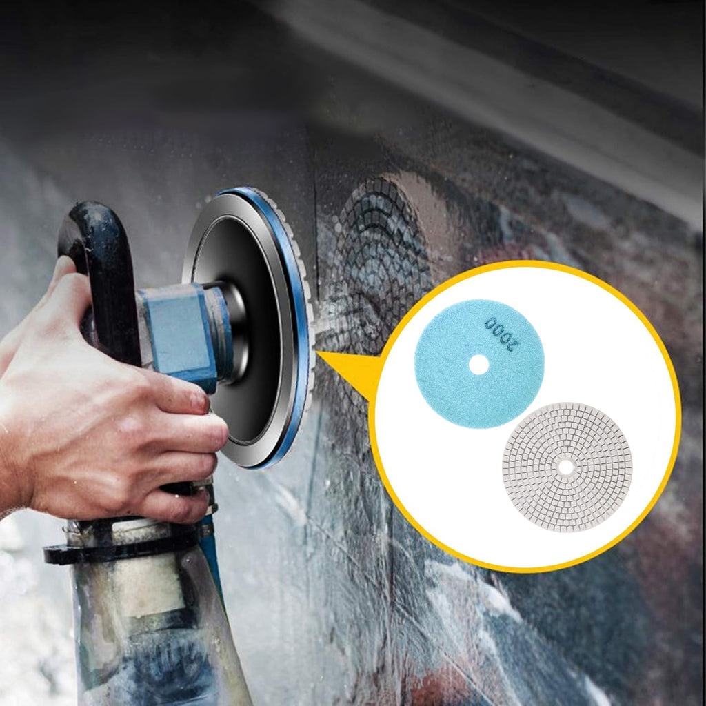 10x Diamond Polishing Disc 80mm for Grinding Porcelain Tiles with Velcro 2000