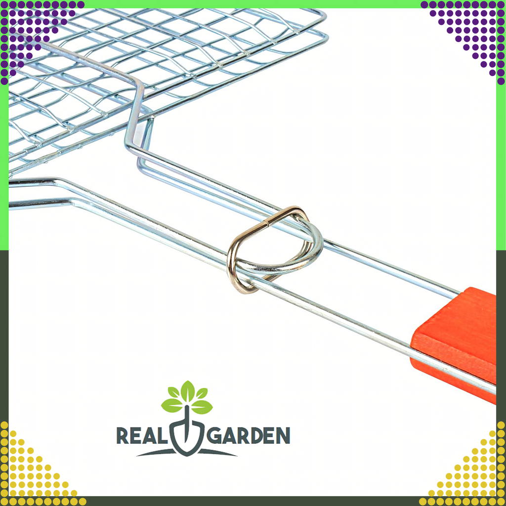 Foldable Grilling Rack for Baking Lockable Metal Grid 34x58 cm