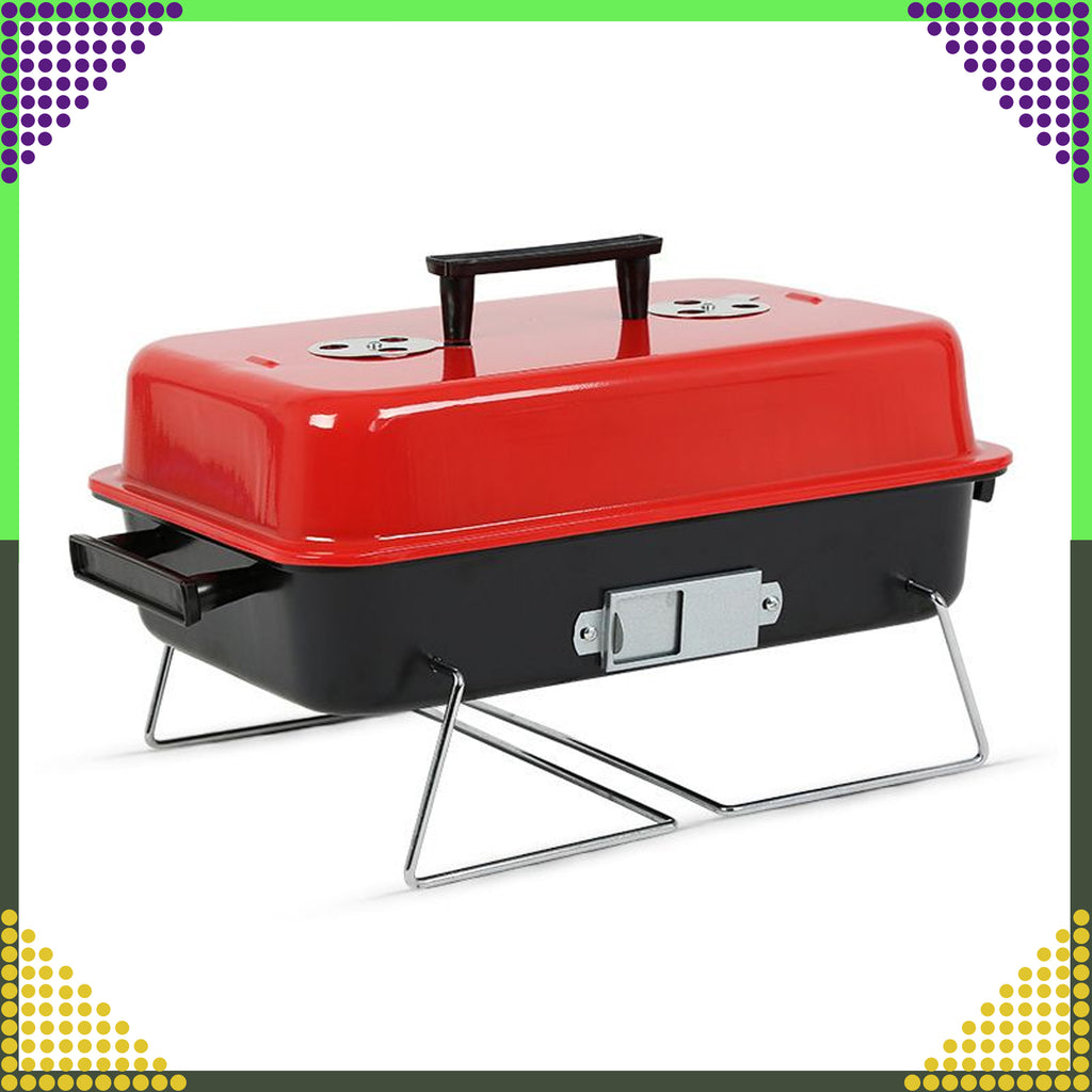 Foldable Tourist Garden Camping Grill Portable with Solid Lid