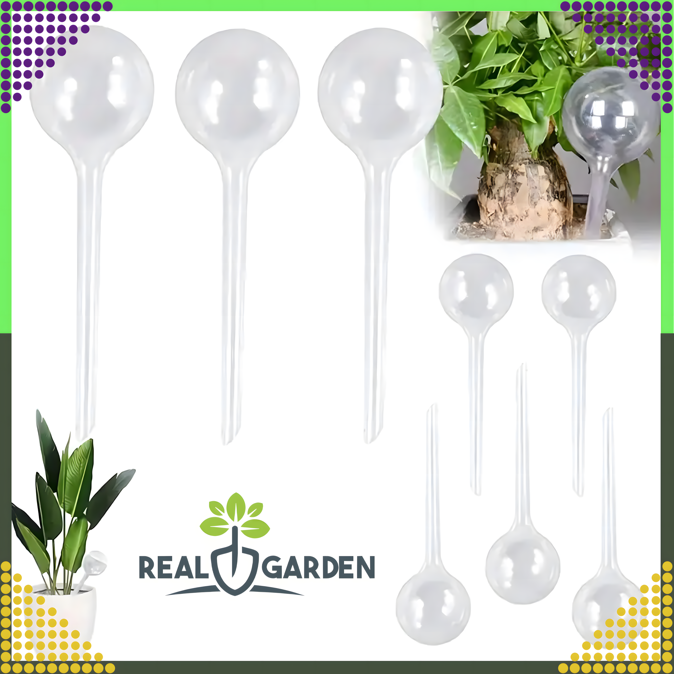 8 x Flower Watering Balls Plant Irrigator Water Dispenser Set