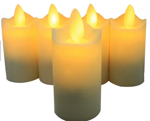 480 tk leegiefektiga LED-küünlasisusid 7 cm patareidega RC-K-452-13348