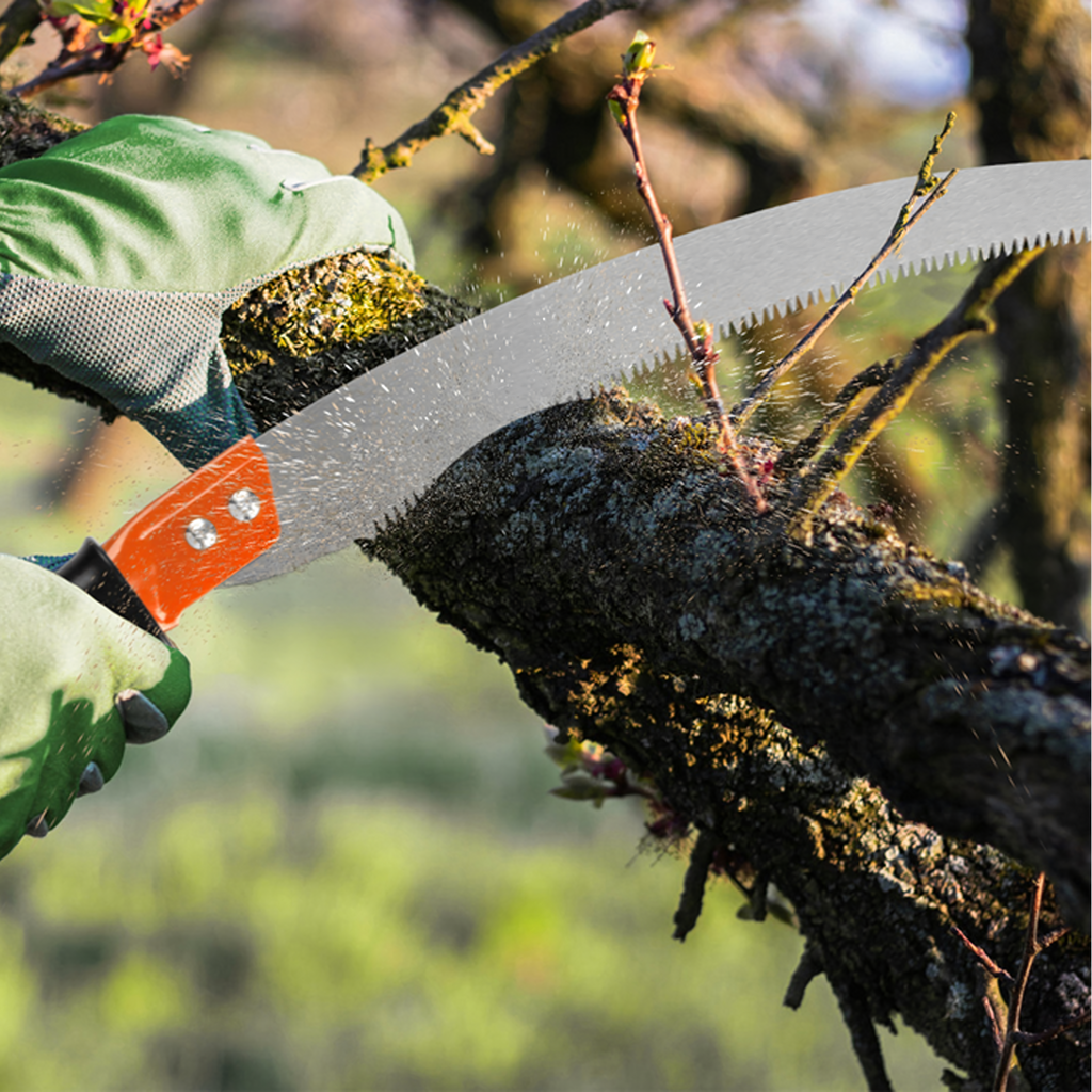 Oksa- ja puusaag konksuga 40cm terasest