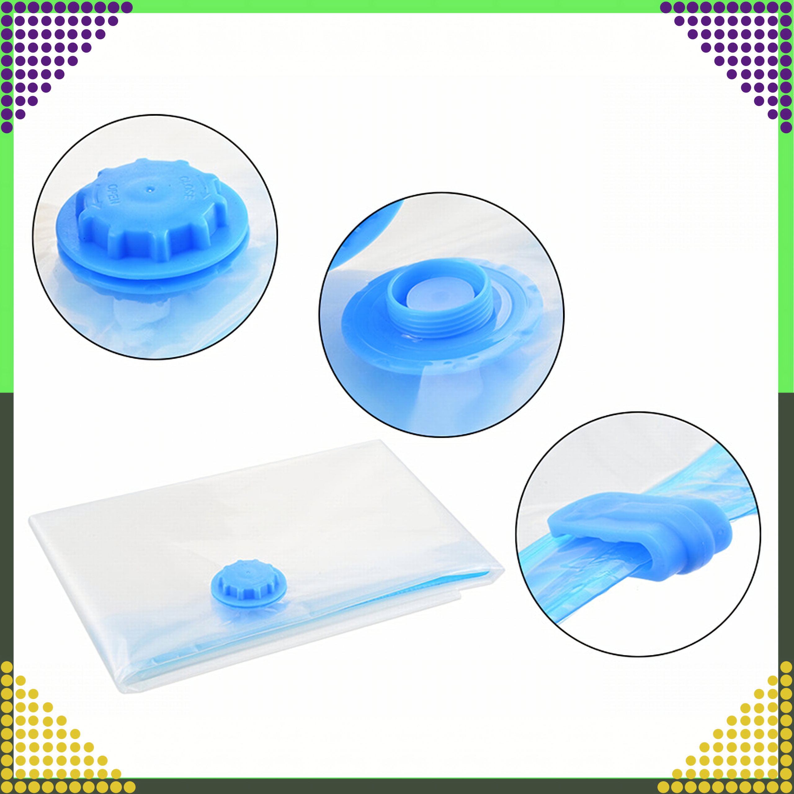 Vacuum Bag for Clothes Bedding Packing Vacuum Bags 60x80 cm