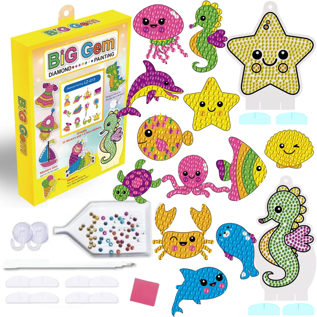 Teemanttikand, teemantkleebised, 5D mosaiikpulgad lastele, komplekt