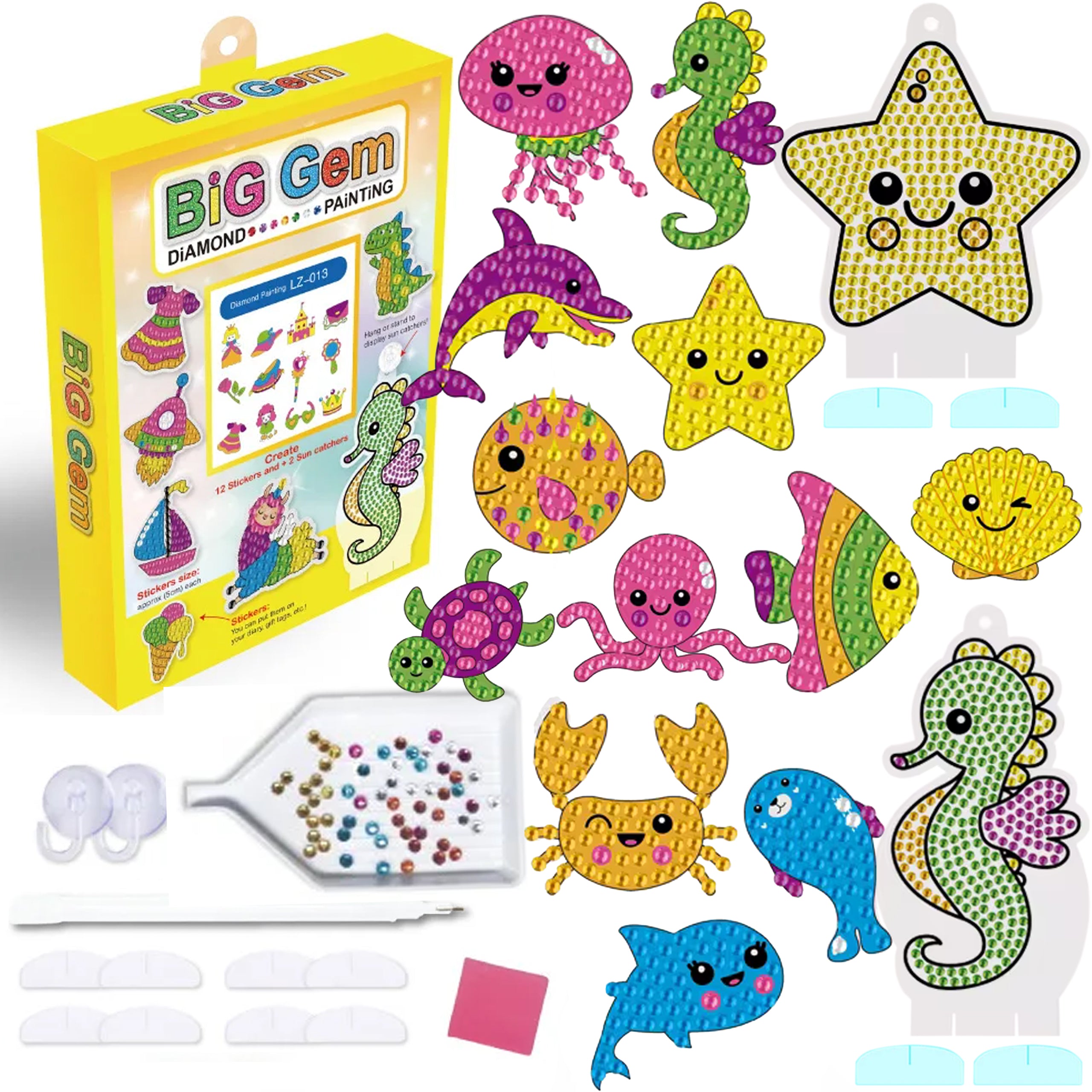 Teemanttikand, teemantkleebised, 5D mosaiikpulgad lastele, komplekt