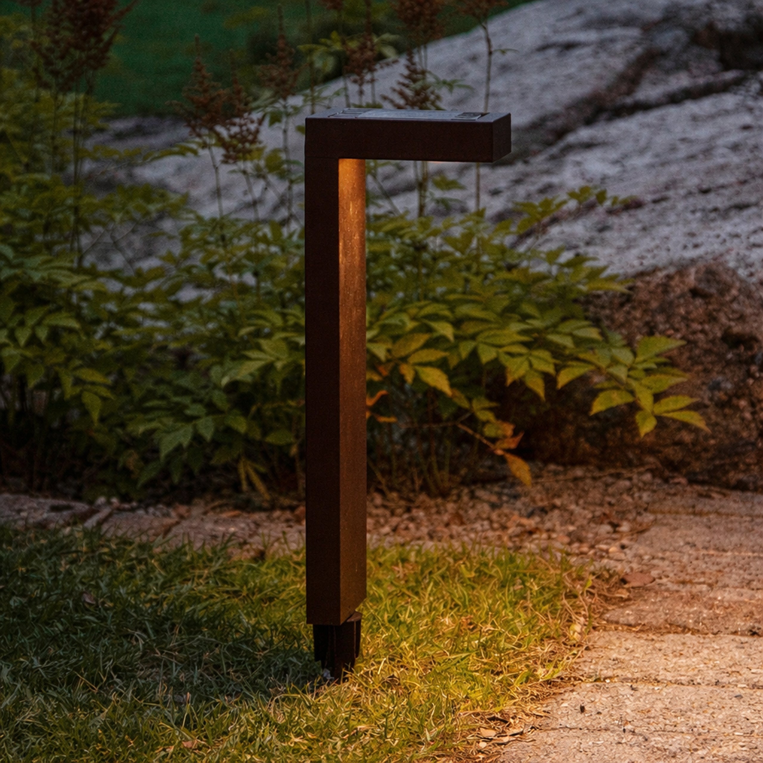 Päikese LED aiavalgustid maapiigiga hämarikuanduriga 55cm 2 tk