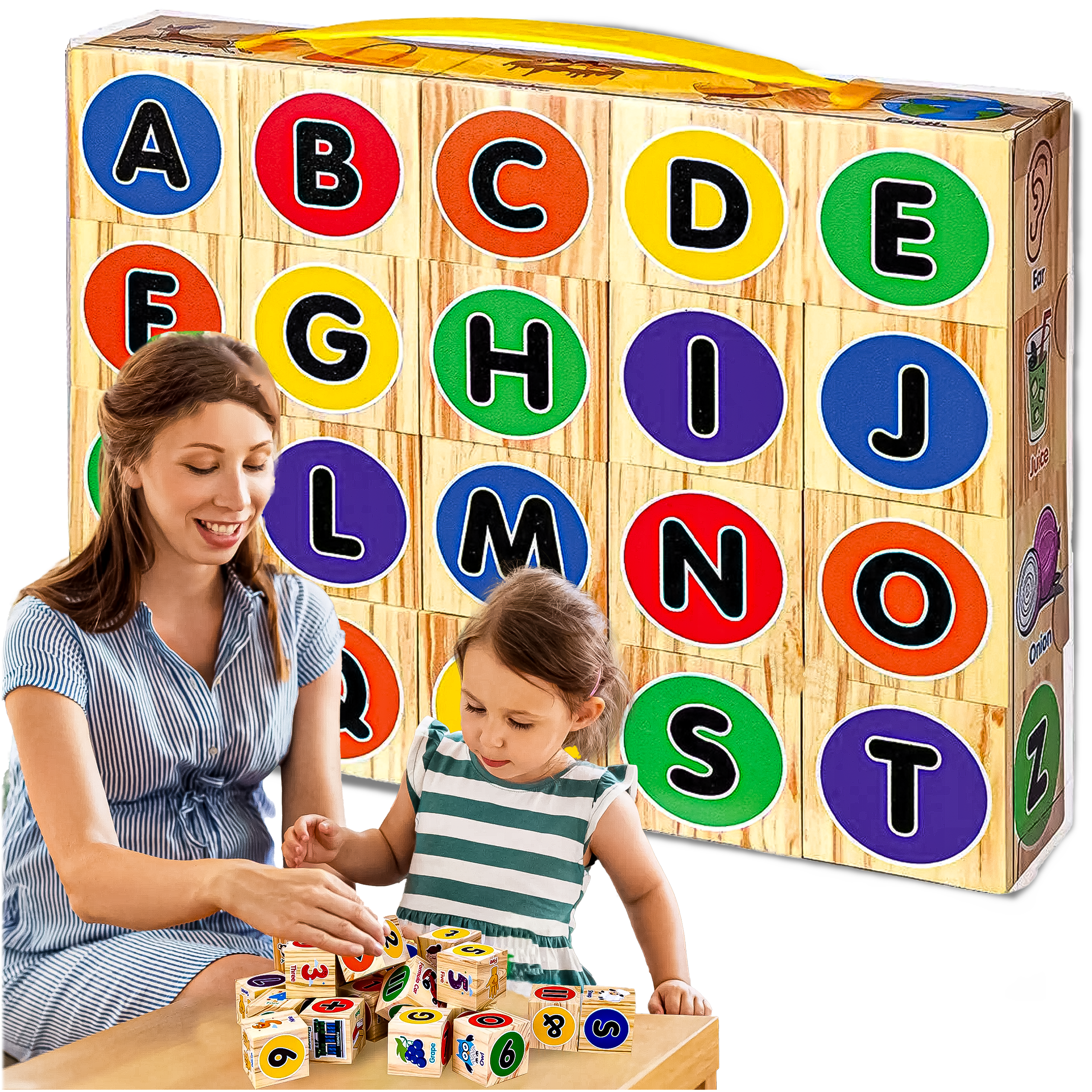 Harivad vahust klotsid tähtede õppimiseks lastele, kingitus, 20 tk