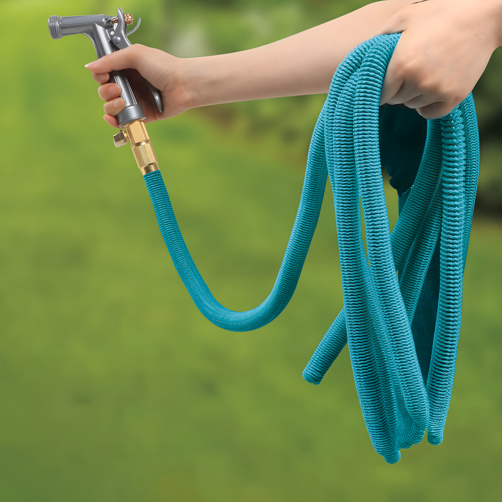 Elastic Expandable Garden Hose 5-15m with 1/2 3/4 Premium Spray Gun