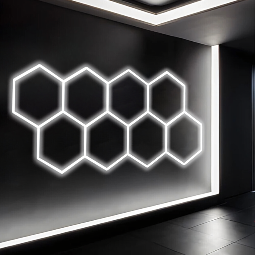 60 tk LED-kuusnurkseid paneelvalgusteid 257 × 244 cm 280 W 6500 K RC-K-2077-15774