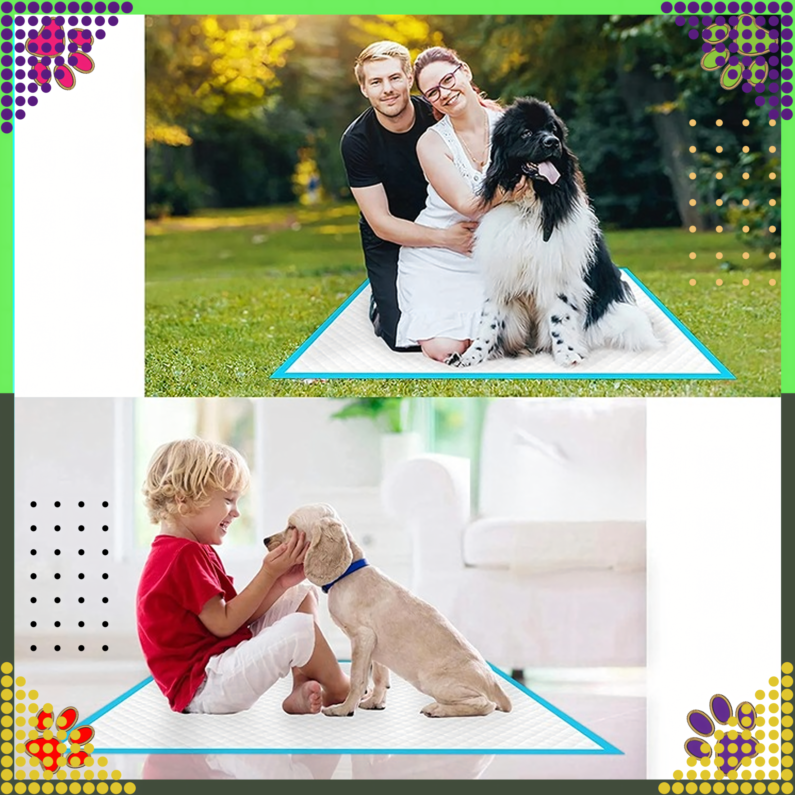 Hügieenilised alused koertele pissimise õppimiseks, 60x90cm, 168 pakki x 50 tk