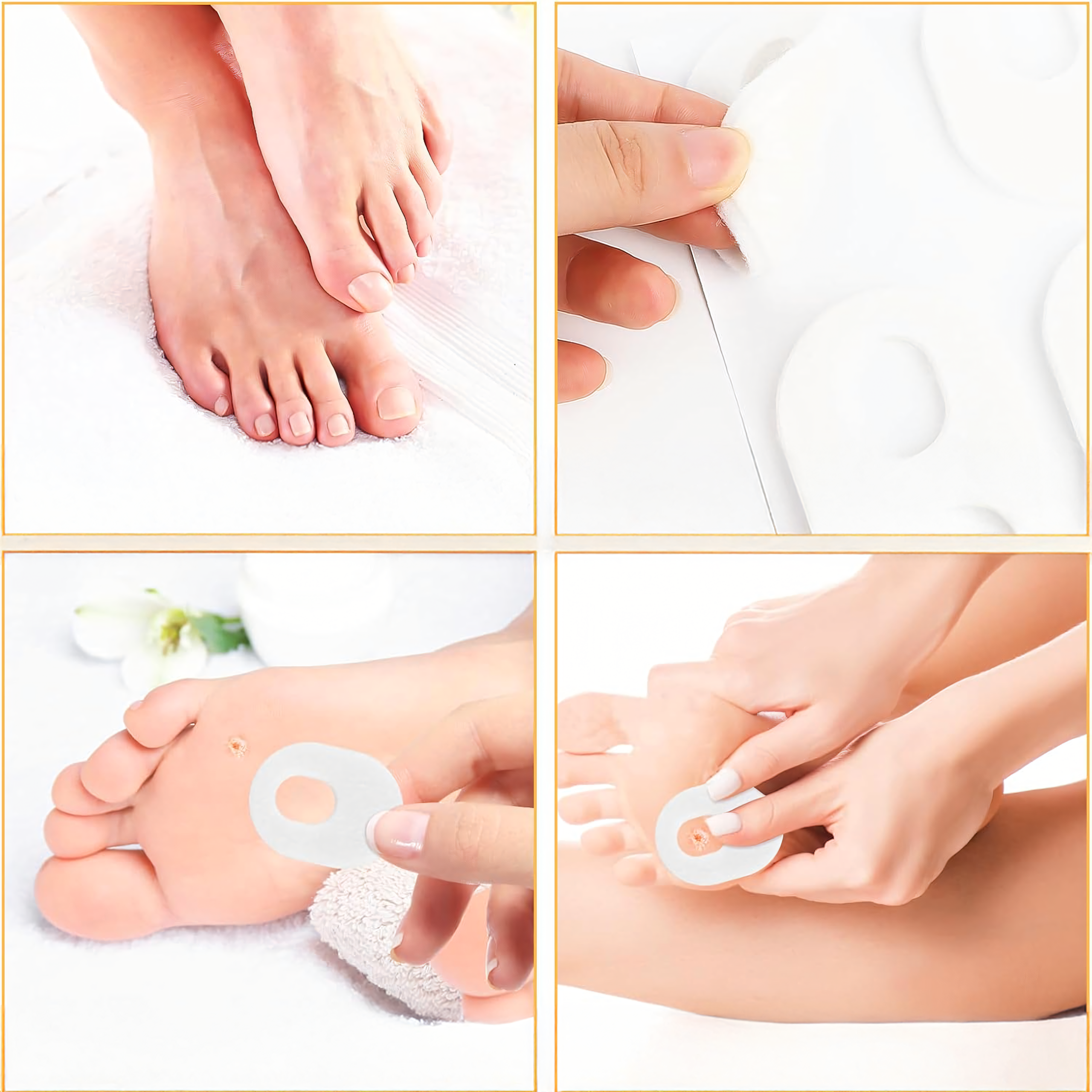 Plaastrid ja padjad villide, konnasilmade ja marrastuste kaitseks jalgadele ja jalataldadele, 24 tk