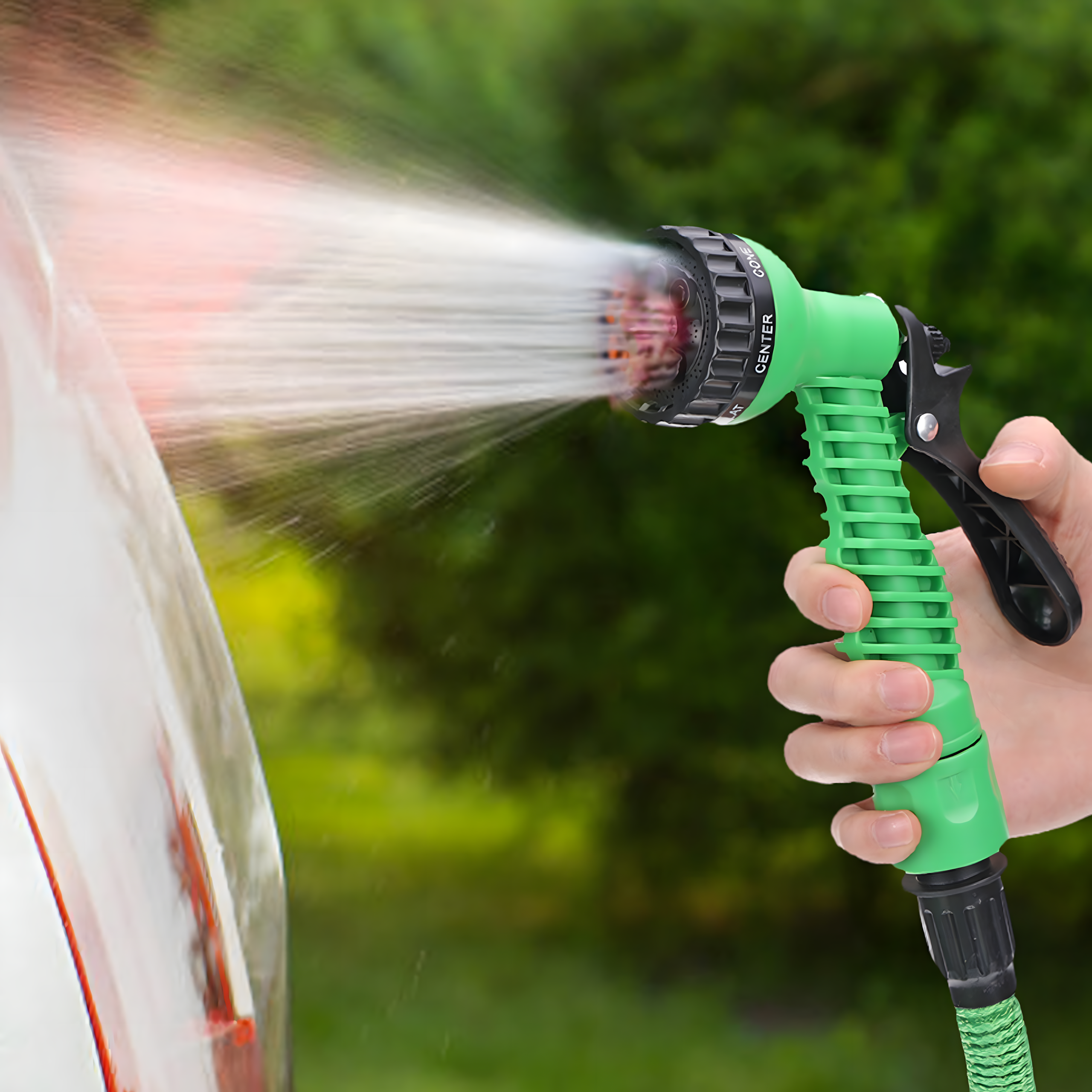 Laiendatav elastne aiavoolik 1/2 tolli 5-15m universaalse ühenduse ja pihustipüstoliga