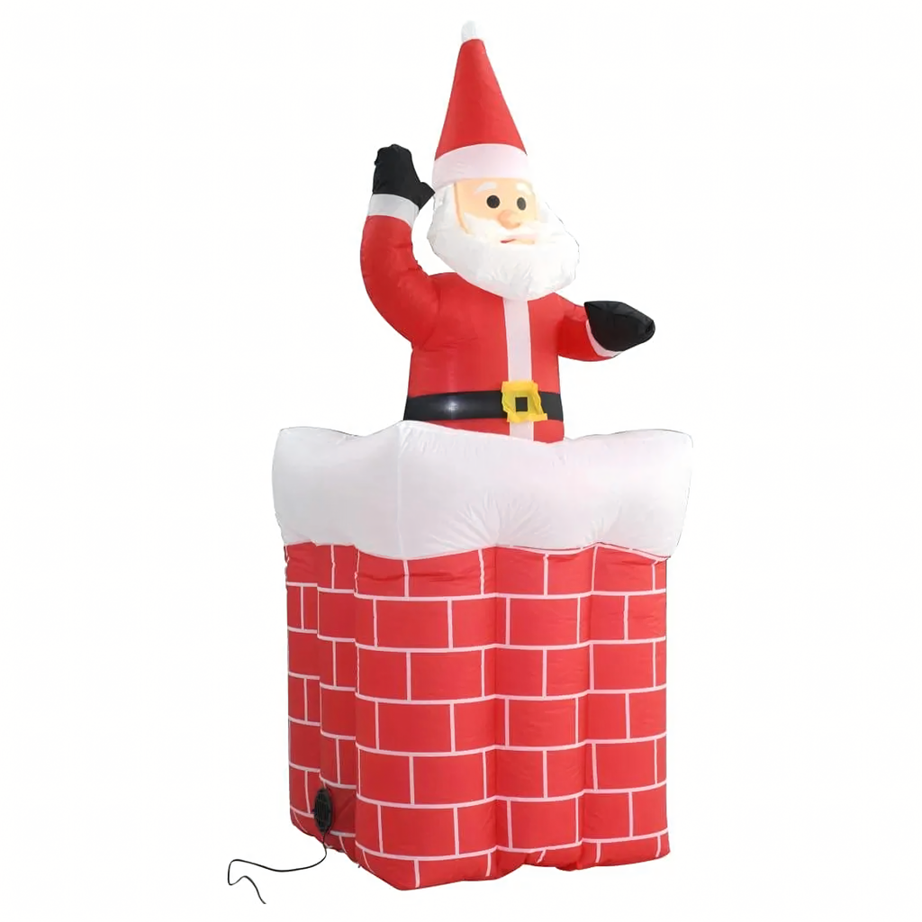 Täispuhutav jõuluvana korstnas, liigutatav, valgustatud LED, 160 cm