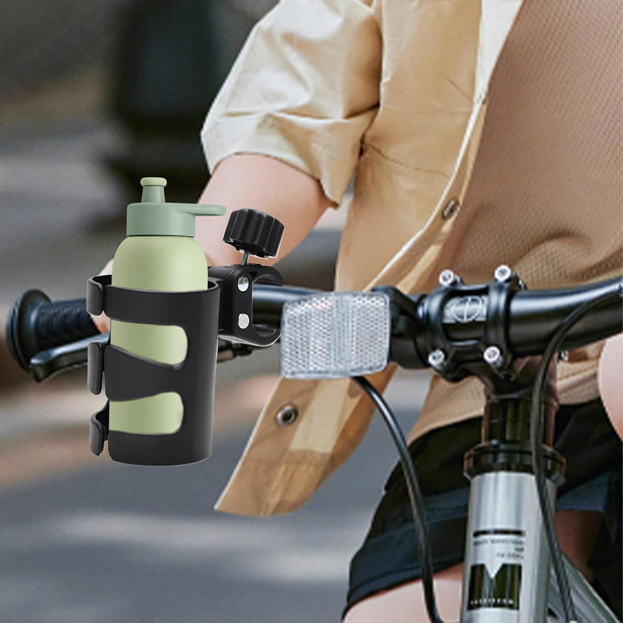 Joogi, tassi, pudeli korraldaja hoidik universaalsele jalgratta kärule