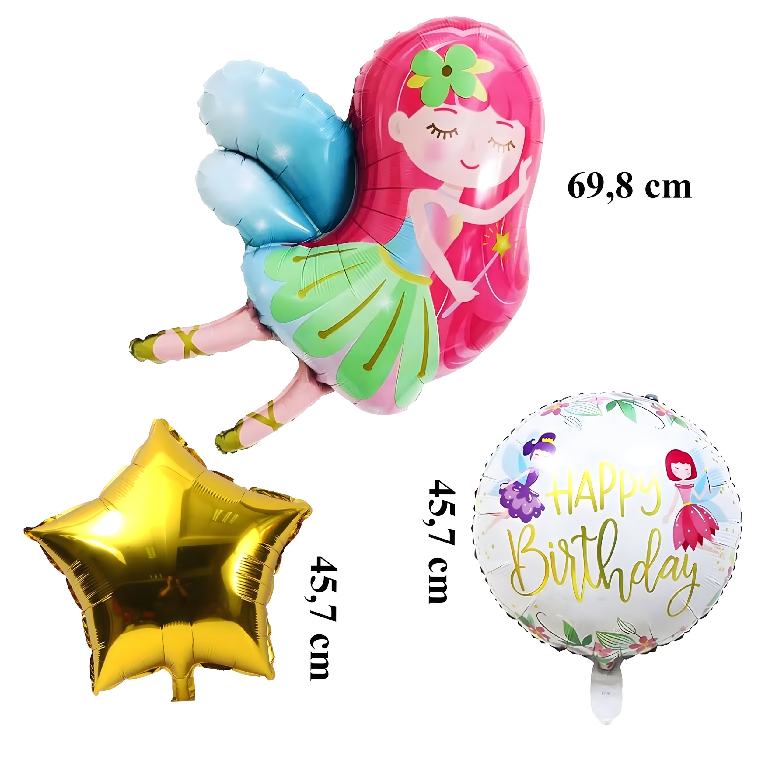 Haldjate sünnipäevalõhupallide komplekt sünnipäevadeks ja sünnipäevapidudeks 5 tk