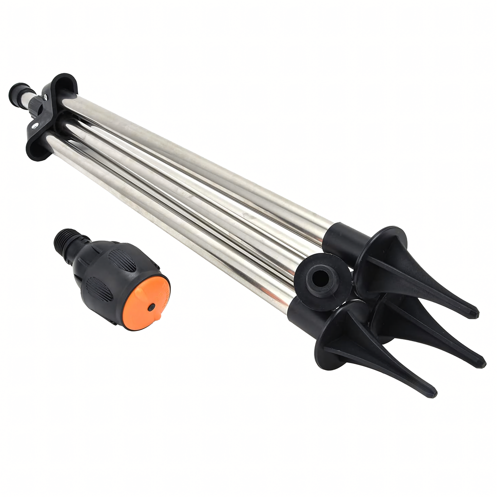 Pöörlev sprinkler reguleeritaval statiivil aia kastmiseks 24m düüsiga