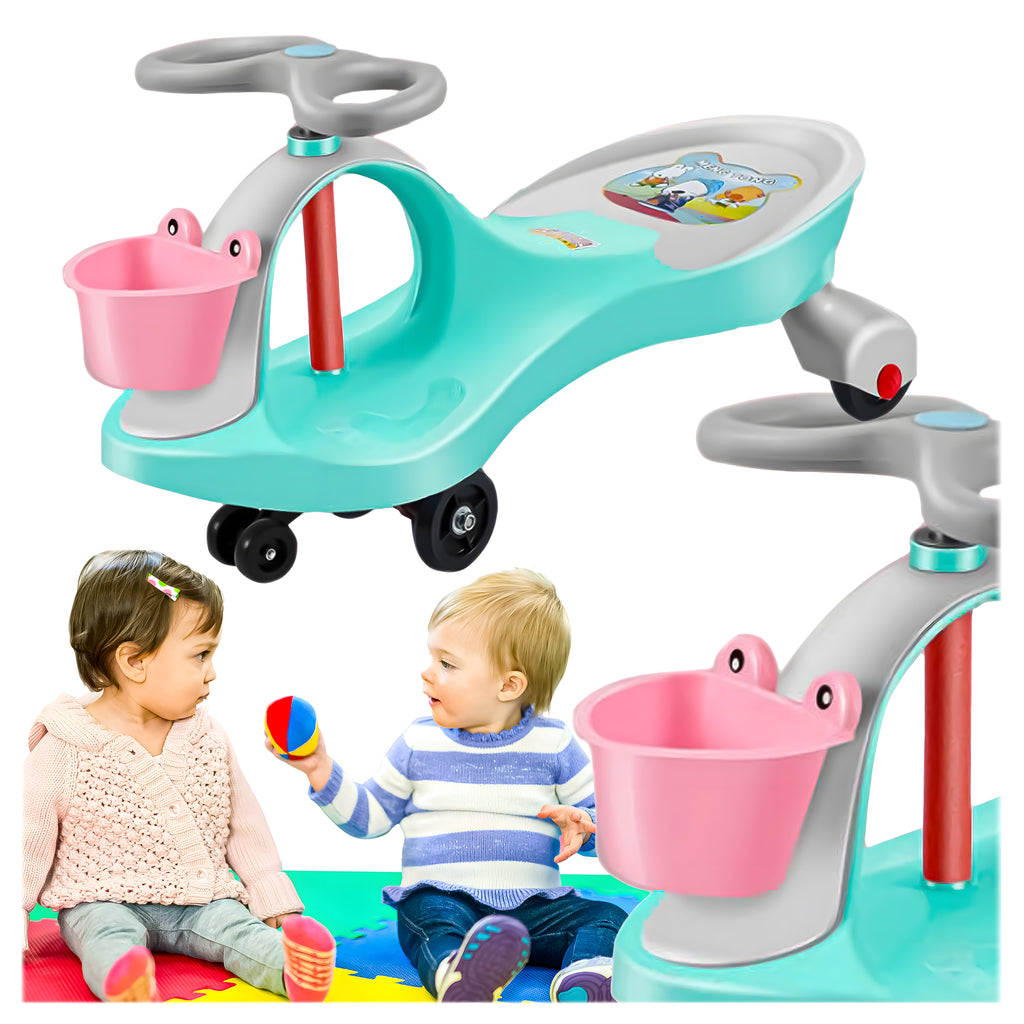 Lastele mõeldud tasakaalu ja kiikumisega Ride On lükatav auto gravitatsioonisõiduk