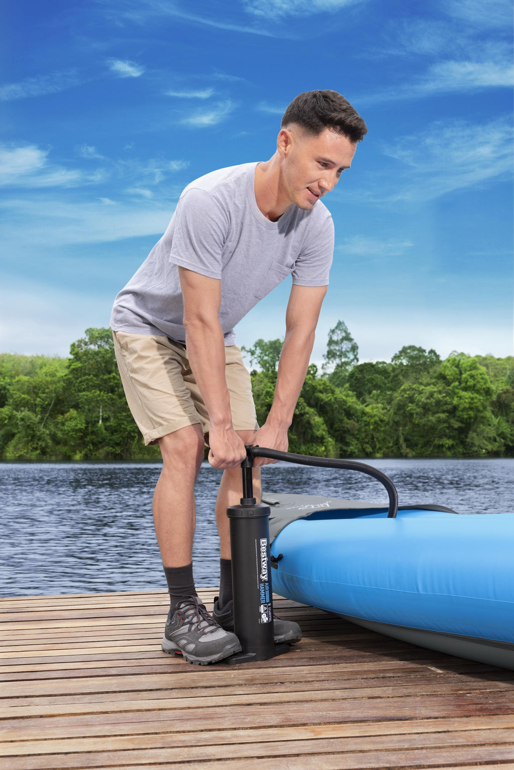 Bestway 62030 käsitsi kolbpump madratsitele ja basseinidele 48 cm 3.5L Black