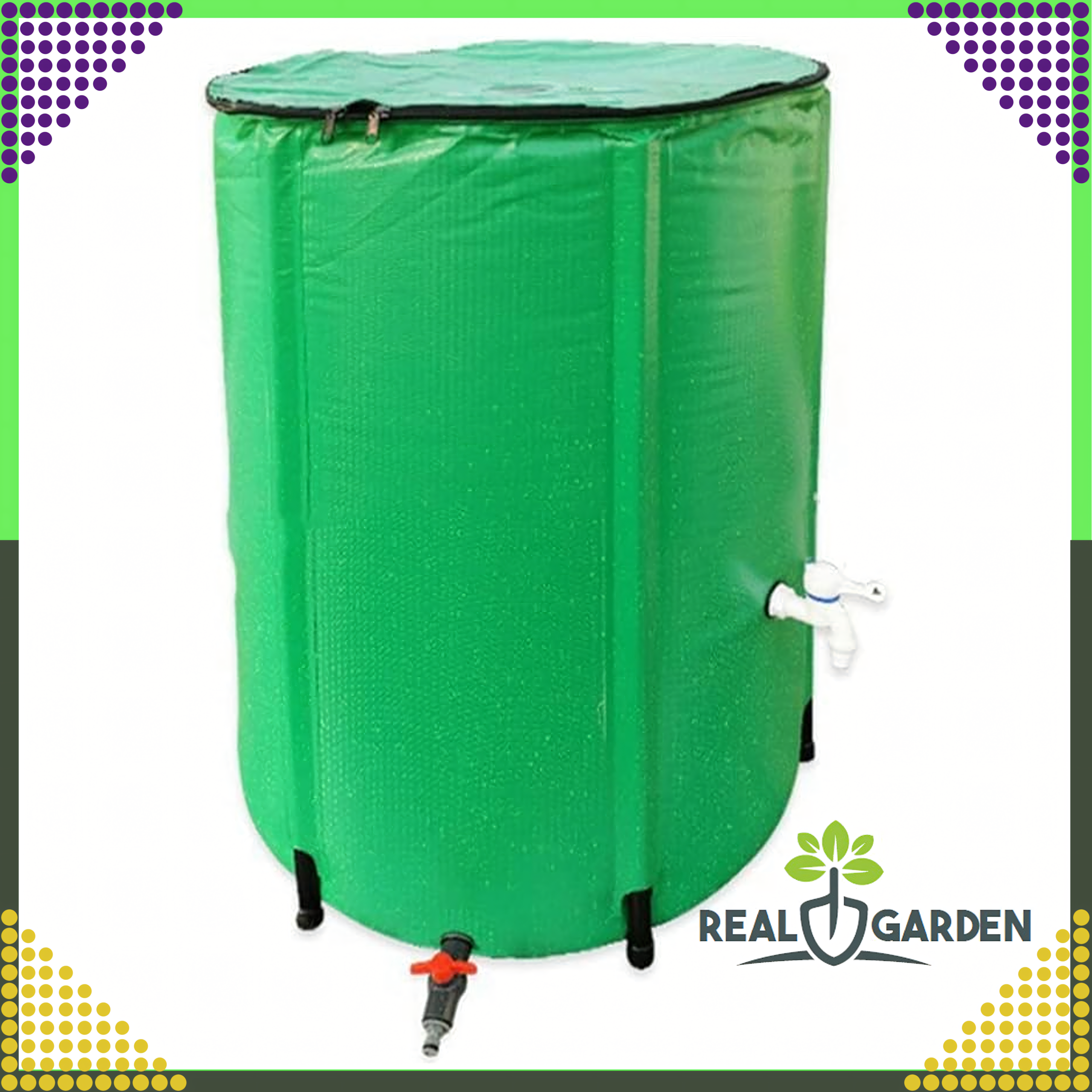 Foldable 100L Rainwater Barrel with Tap