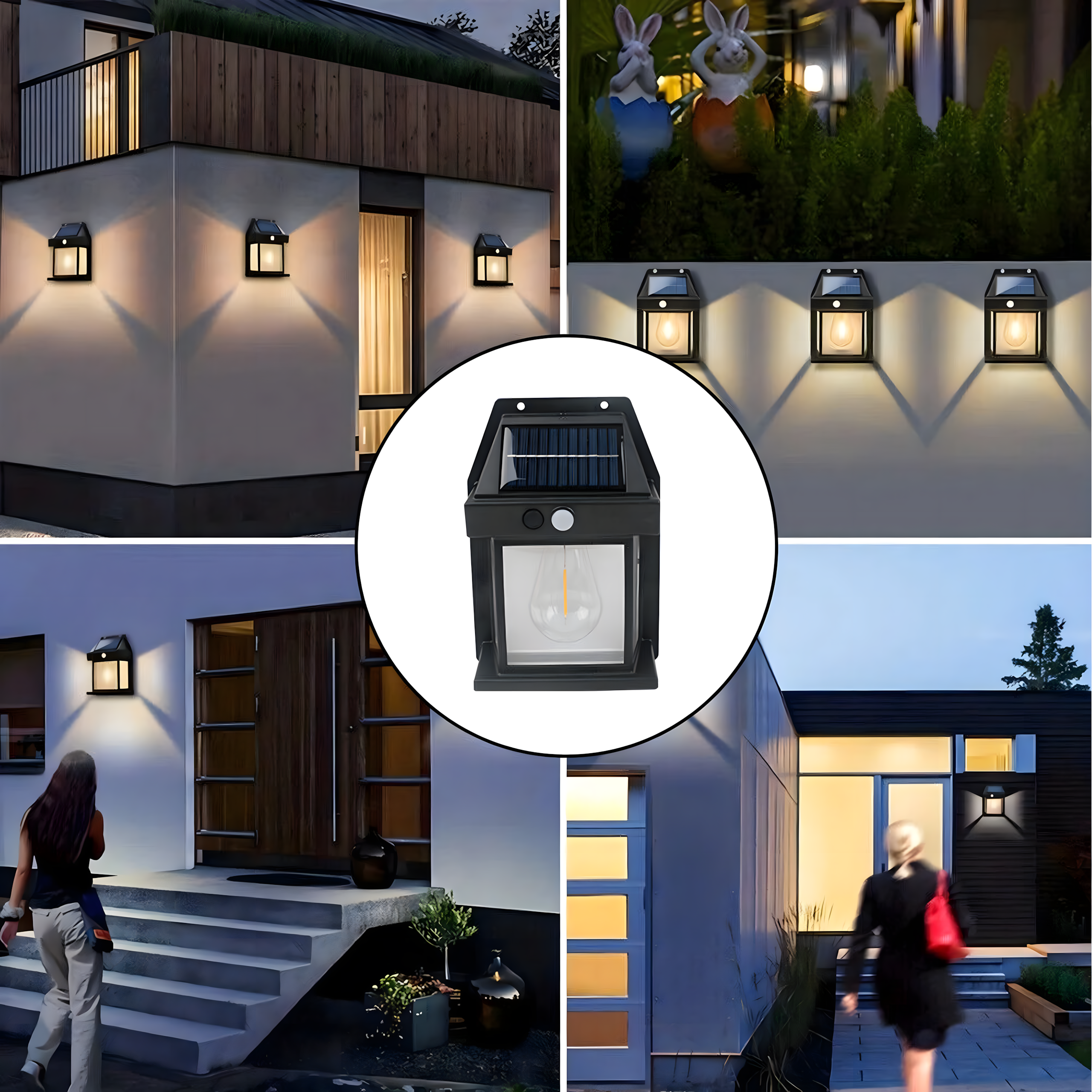 Päikeseenergia LED seinalatern liikumisanduriga