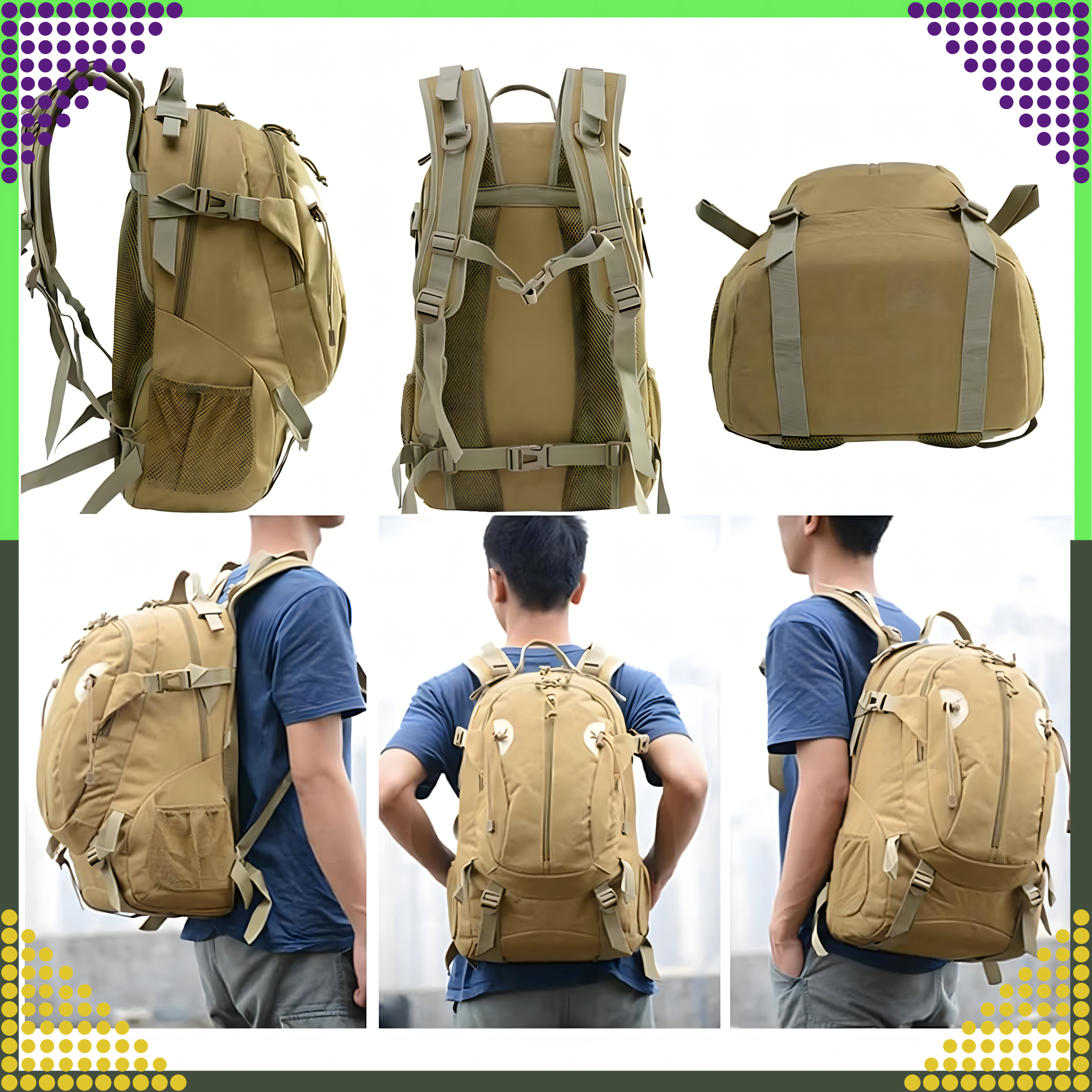 Military Tactical School Backpack Travel Tourist Military Men's 30L