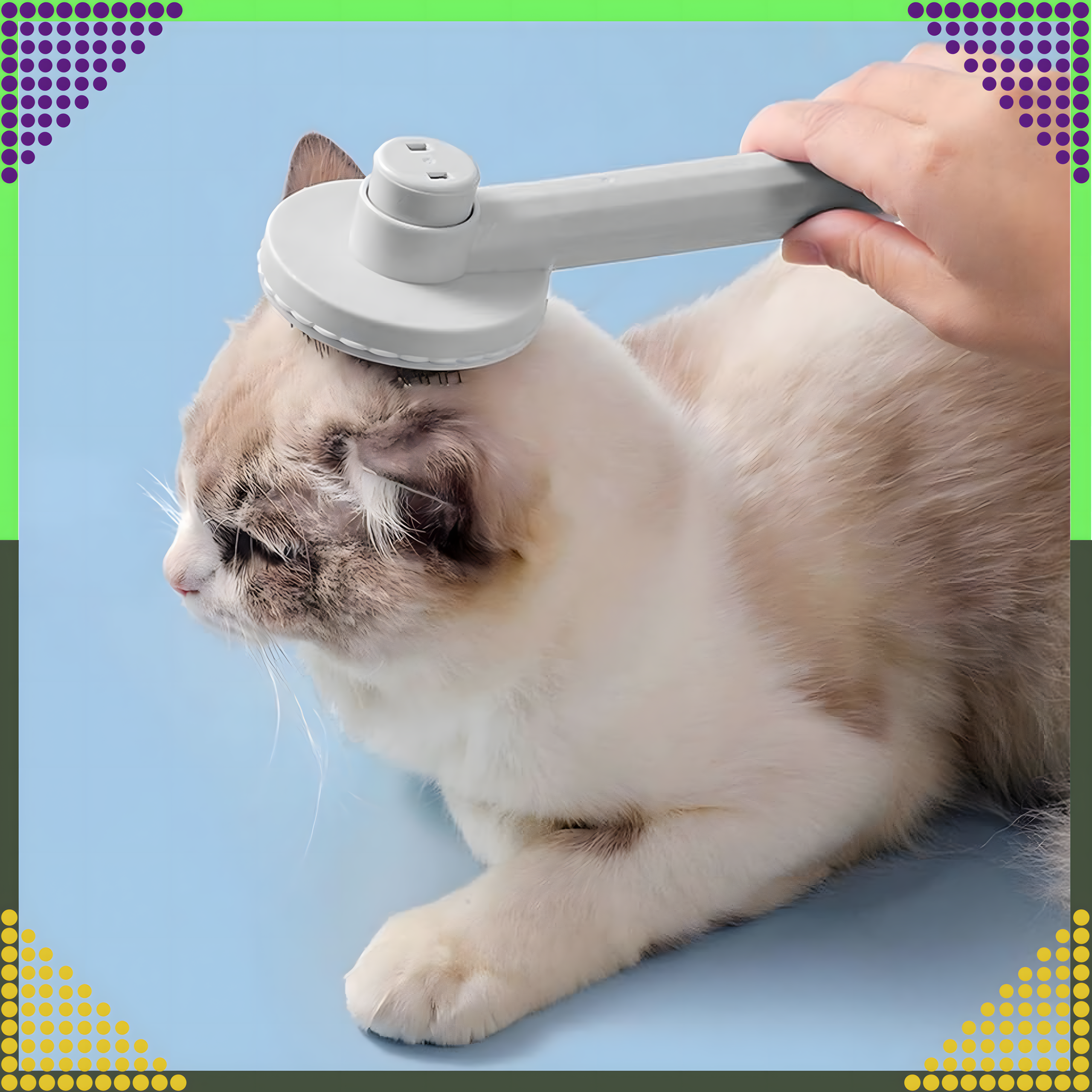 Isepuhastuv hari koera- ja kassikarvadele, ergonoomiline kamm