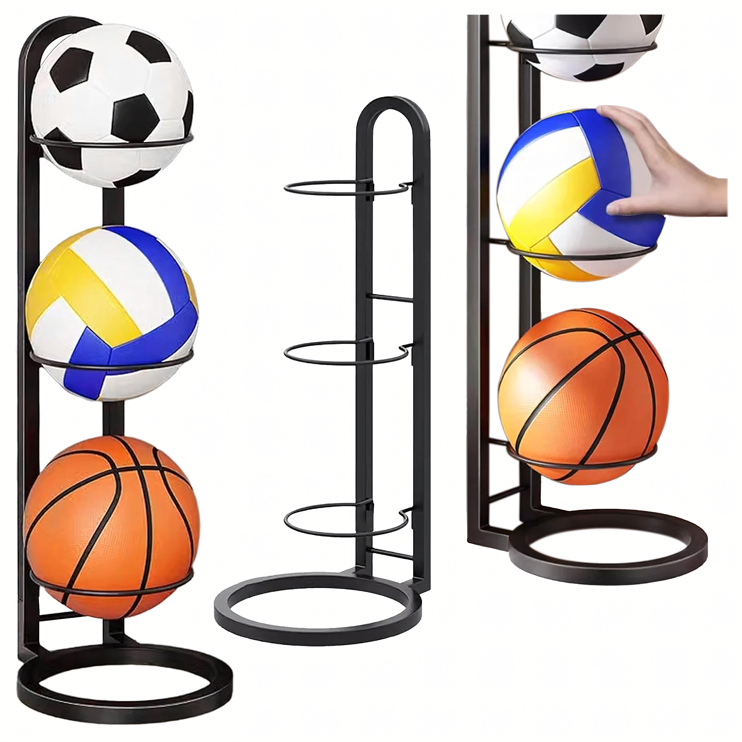 Pallialus 3 pallihoidja ja riiuliga metallist organiseerija