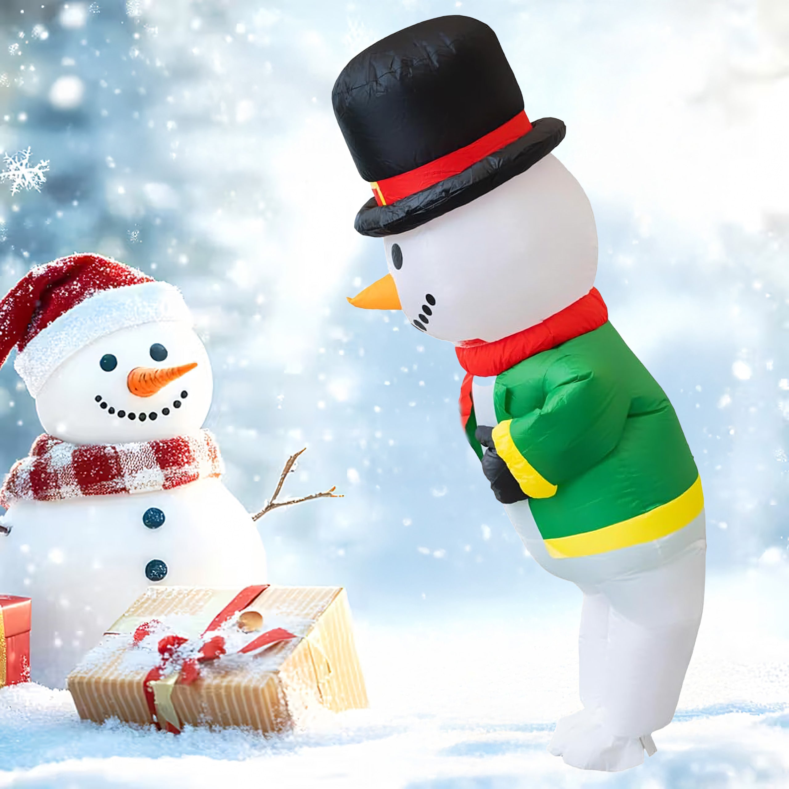 Täispuhutav kostüüm Lumememme kostüüm Suur täispuhutav lumememm pidudeks ja pühadeks