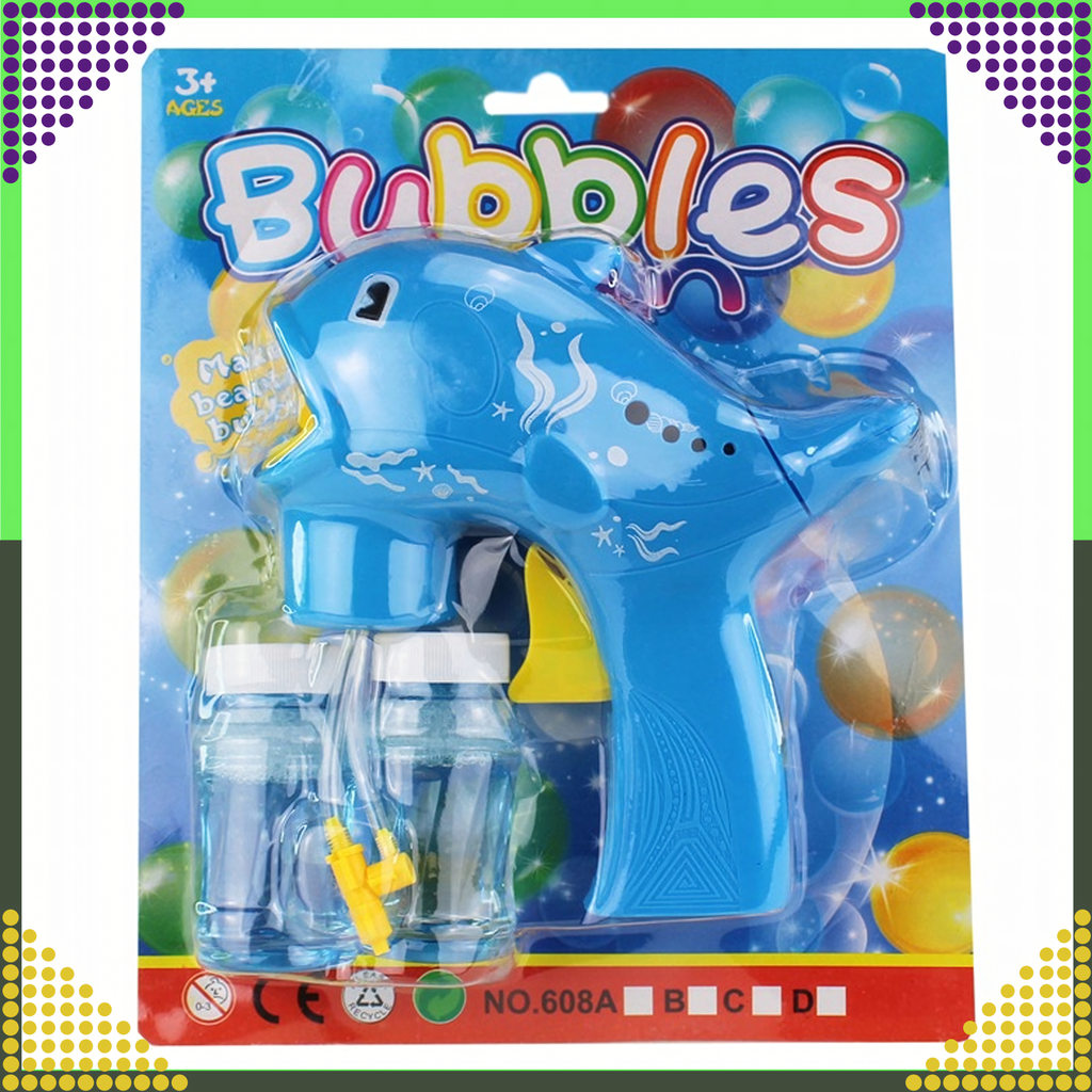 Bubble Gun Soap Bubble Machine Generator Dolphin Liquid