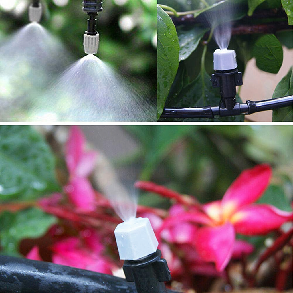 Garden Water Curtain Irrigation System Set with 15 Sprinklers 15m 15 pcs