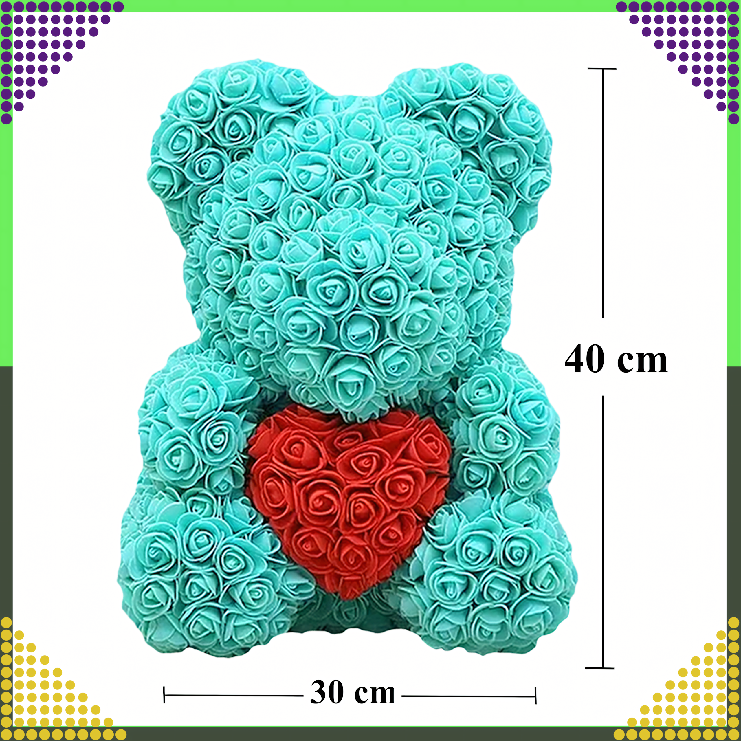 Karu roosidega sõbrapäeva kingitus emale, abikaasale, vanaemale Suur komplekt Roose 40 cm