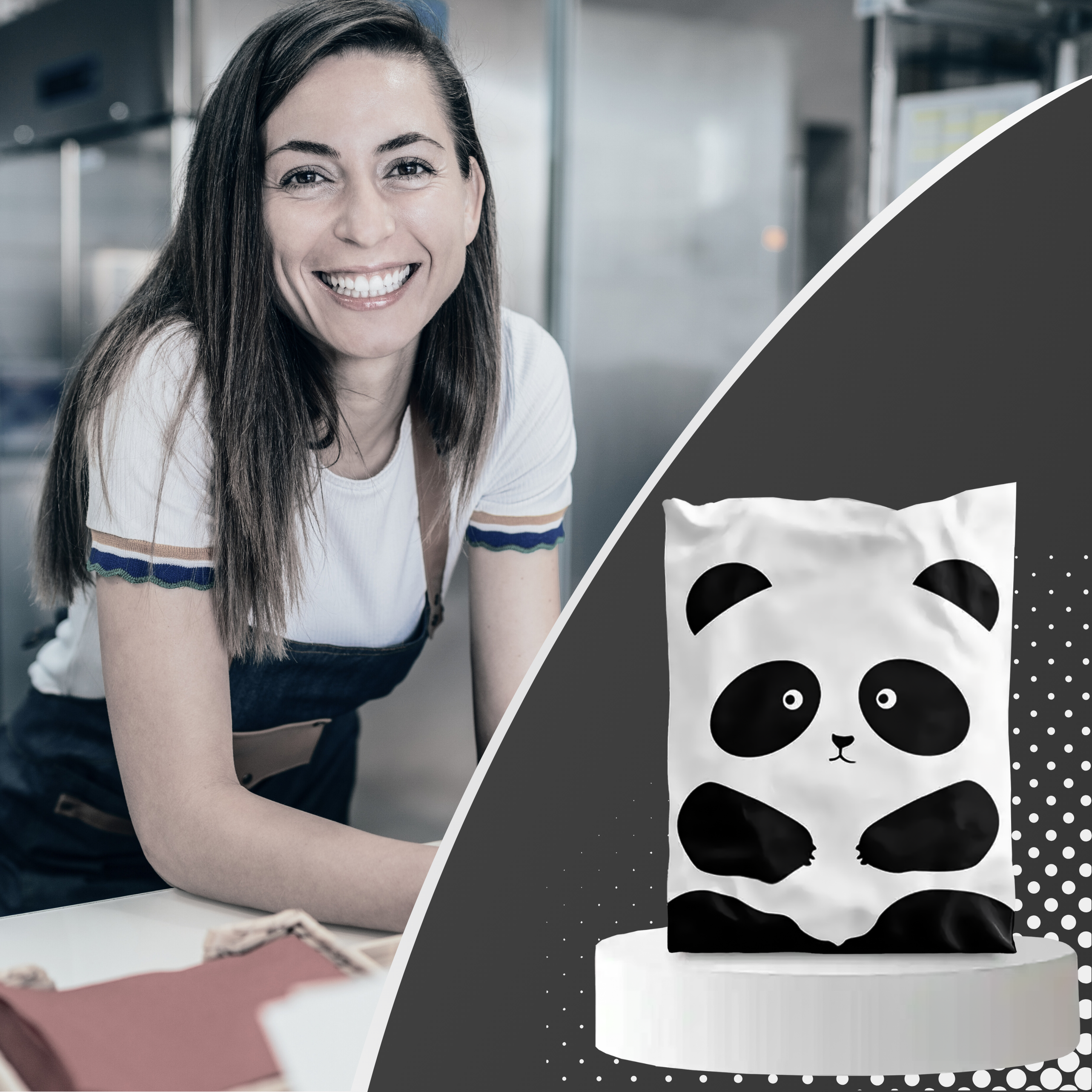 Tugevad kullerposti kotid 255x370 mm Panda 50 tk