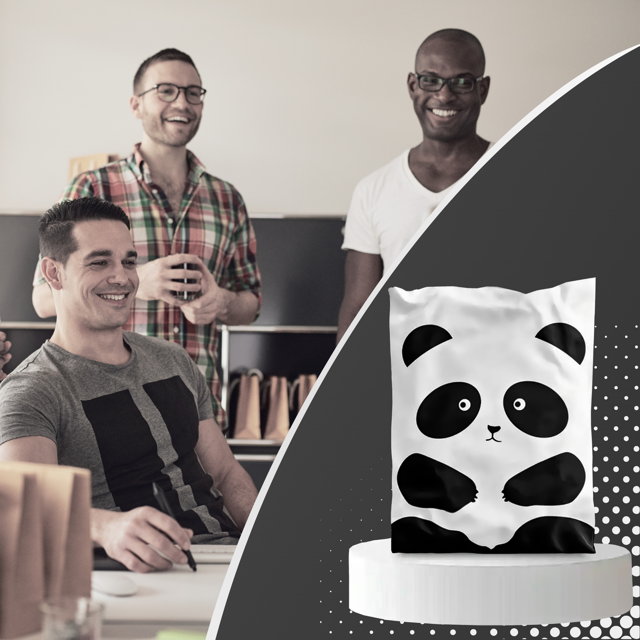 Tugevad kullerposti kotid 255x370 mm Panda 50 tk