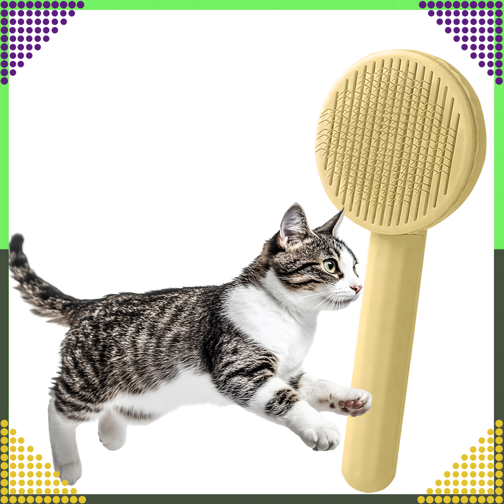 Isepuhastuv hari koera- ja kassikarvadele, ergonoomiline kamm