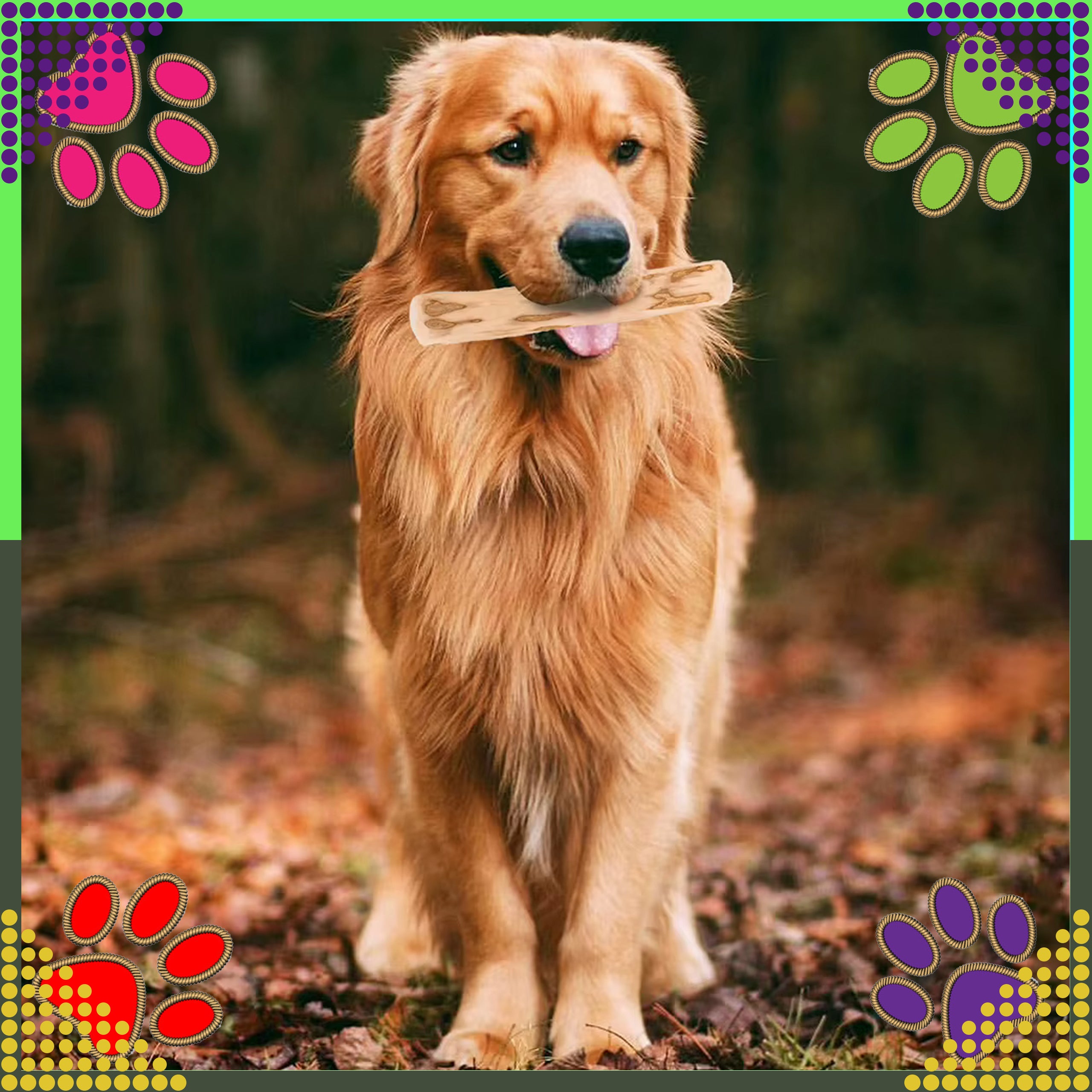 Puidust närimisleluga loomulik koertele, vastupidav mänguasi 24x3cm