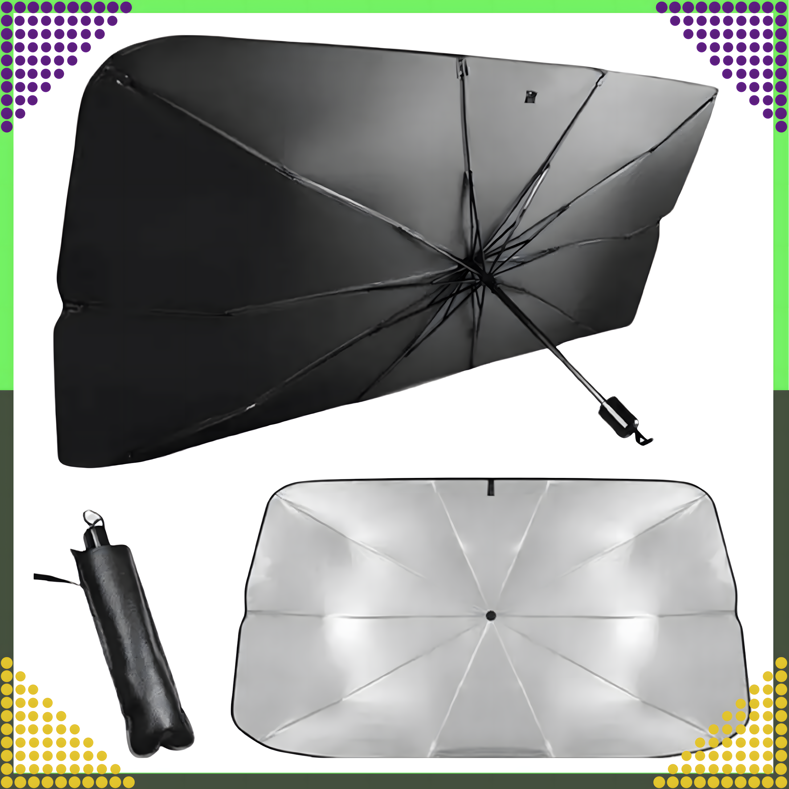 Auto akna päikesesirm UV-kaitsega suur 78x140