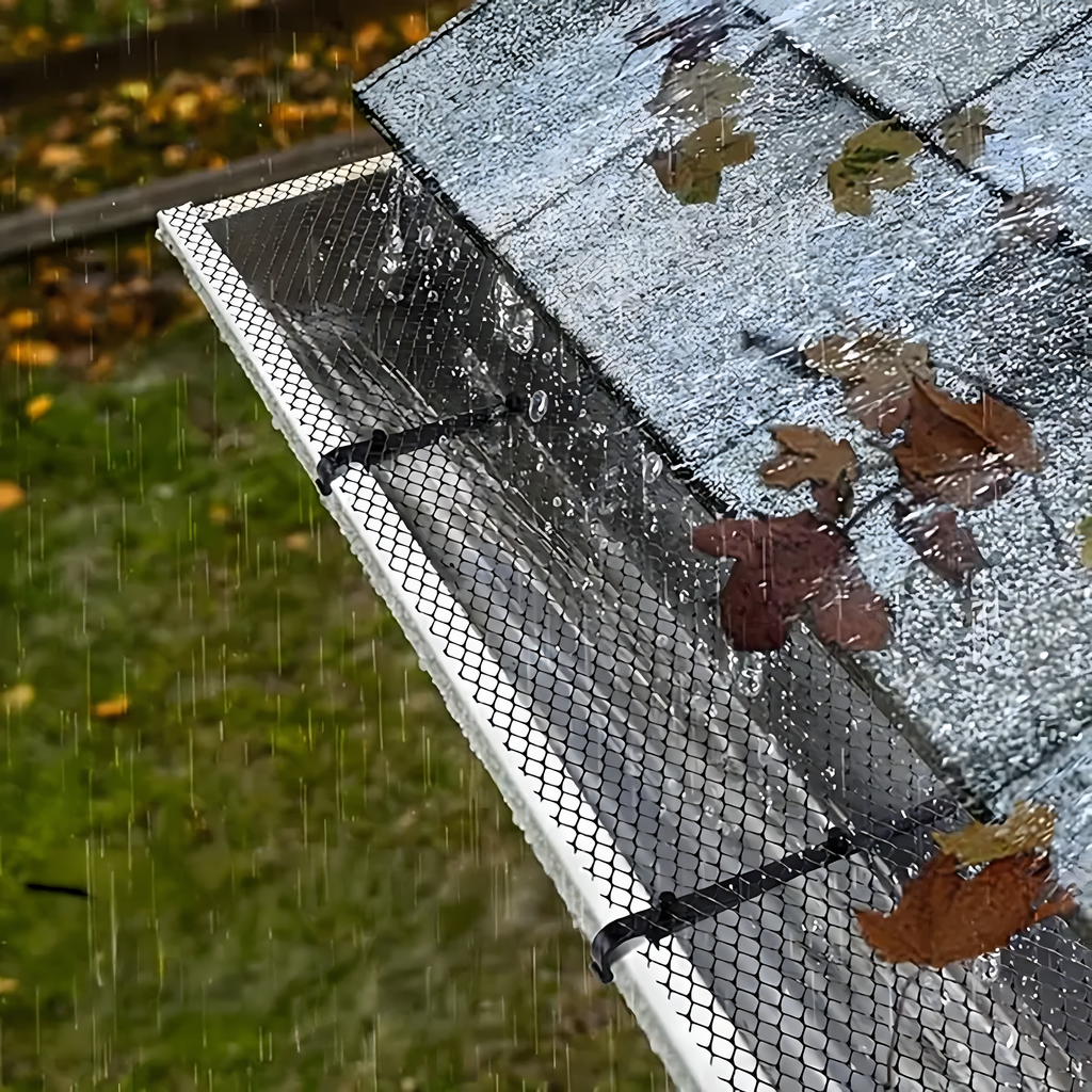 Gutter Leaf and Debris Guard Mesh 0.15x6m with Clips