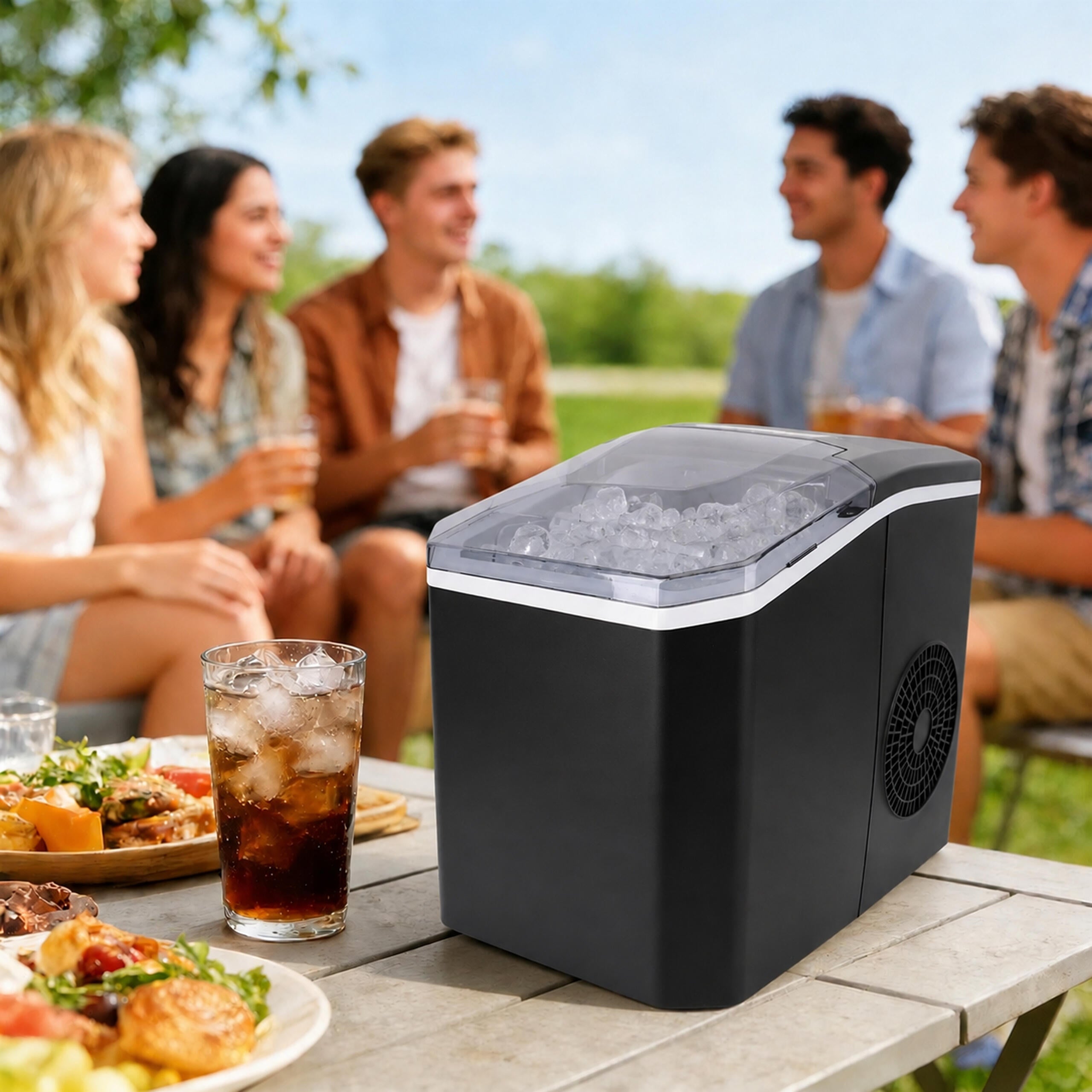 Home Ice Cube Maker 12kg Capacity Express Ice Machine