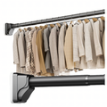 Telescopic Tension Rod Clothes Hanger Shower Rod 115-255 cm